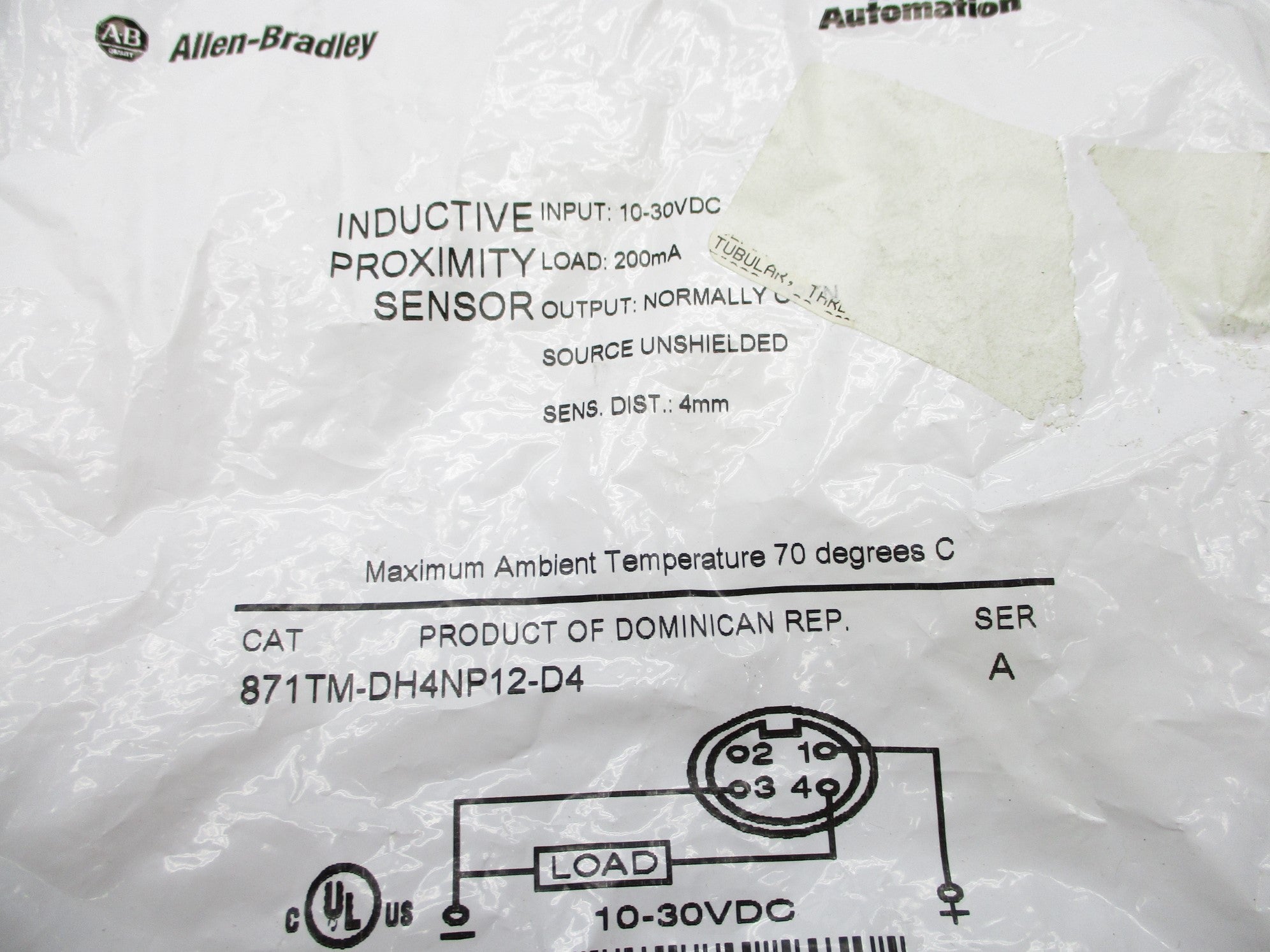 ALLEN BRADLEY 871TM-DH4NP12-D4 SER. A NSMP