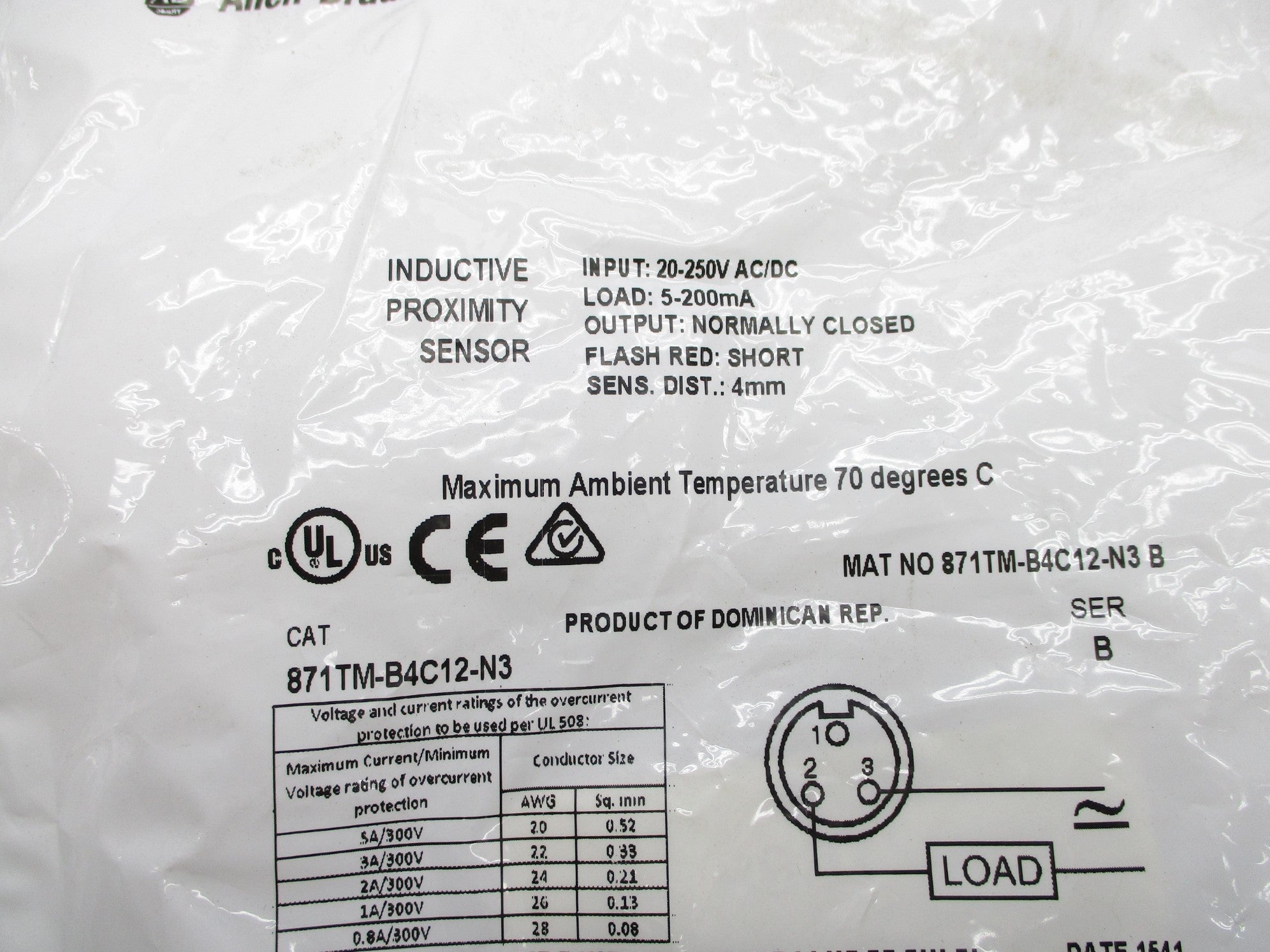 INDUSTRIAL SPARE PART 871TM-B4C12-N3 SER. B NSMP