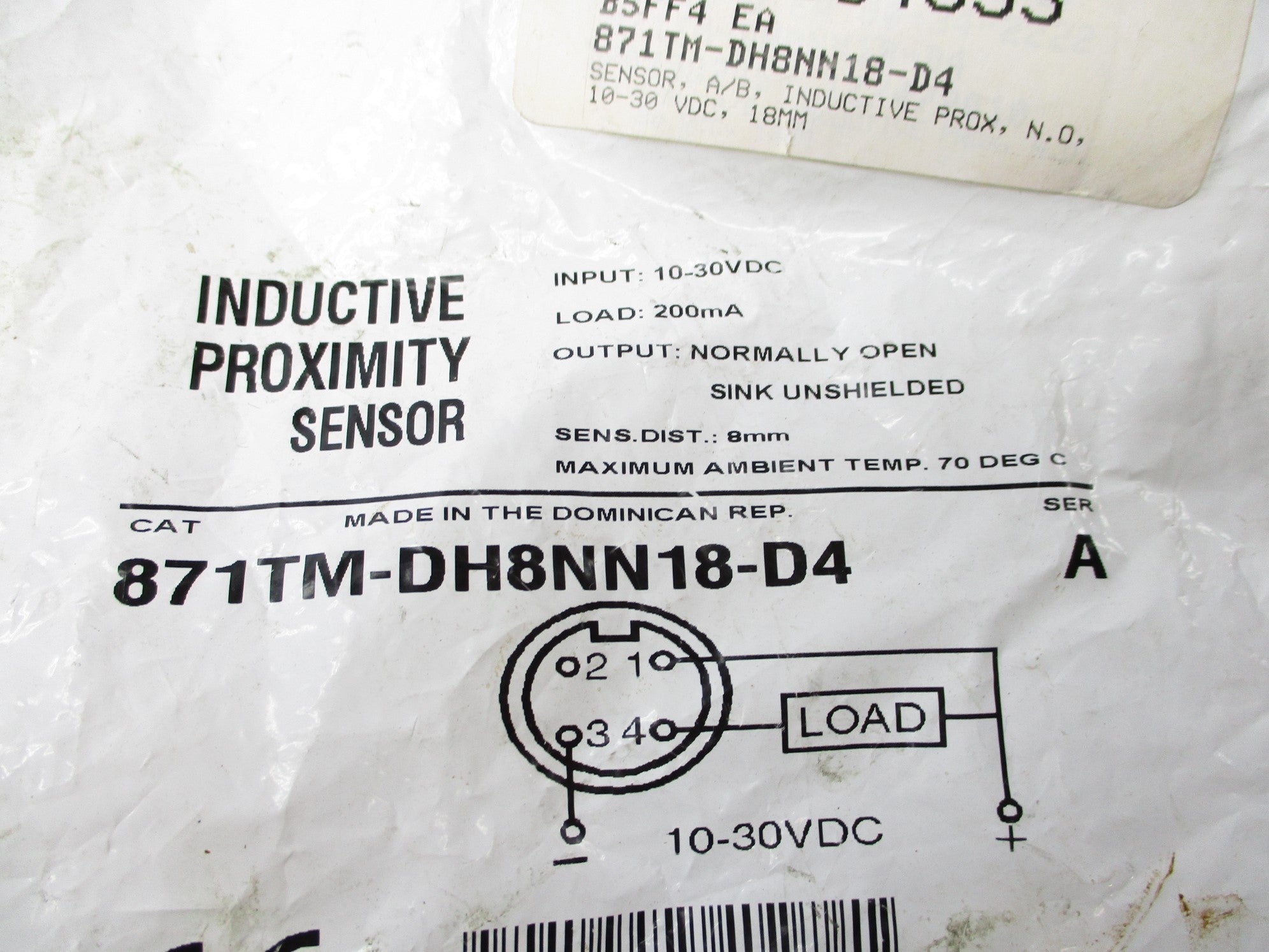 ALLEN BRADLEY 871TM-DH8NN18-D4 SER. A 10-30VDC NSMP