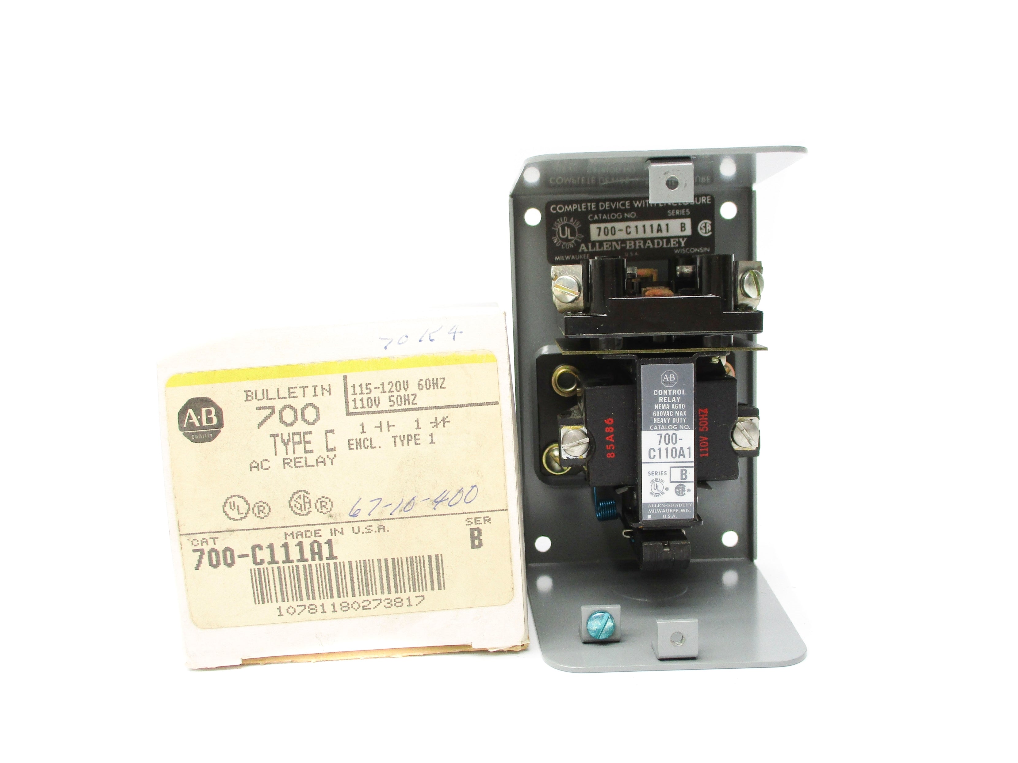 INDUSTRIAL SPARE PART 700-C111A1 SER. B 110/120V (BK/YL) NSMP