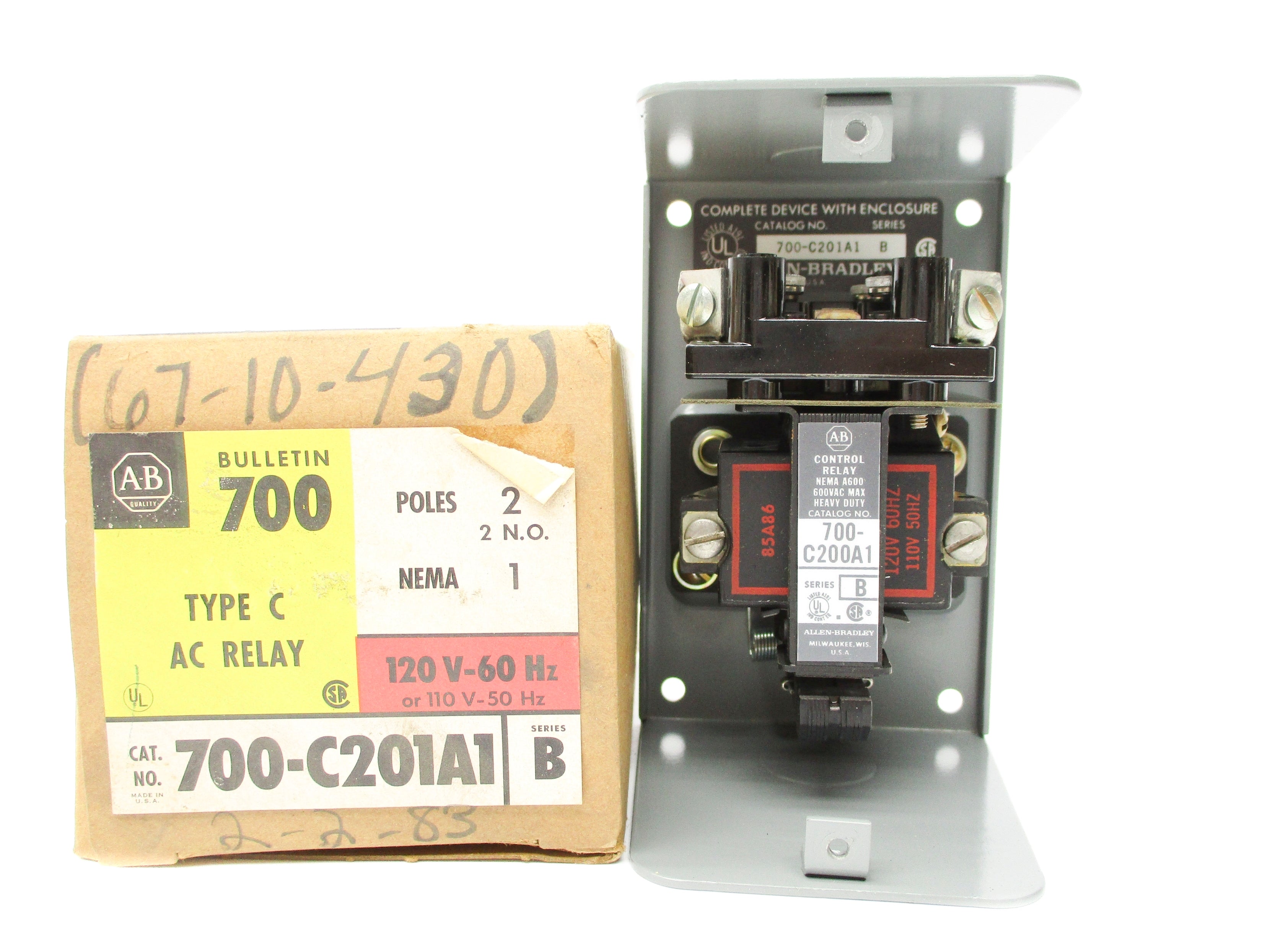 INDUSTRIAL SPARE PART 700-C201A1 SER. B 110/120V (BK/YL) NSMP