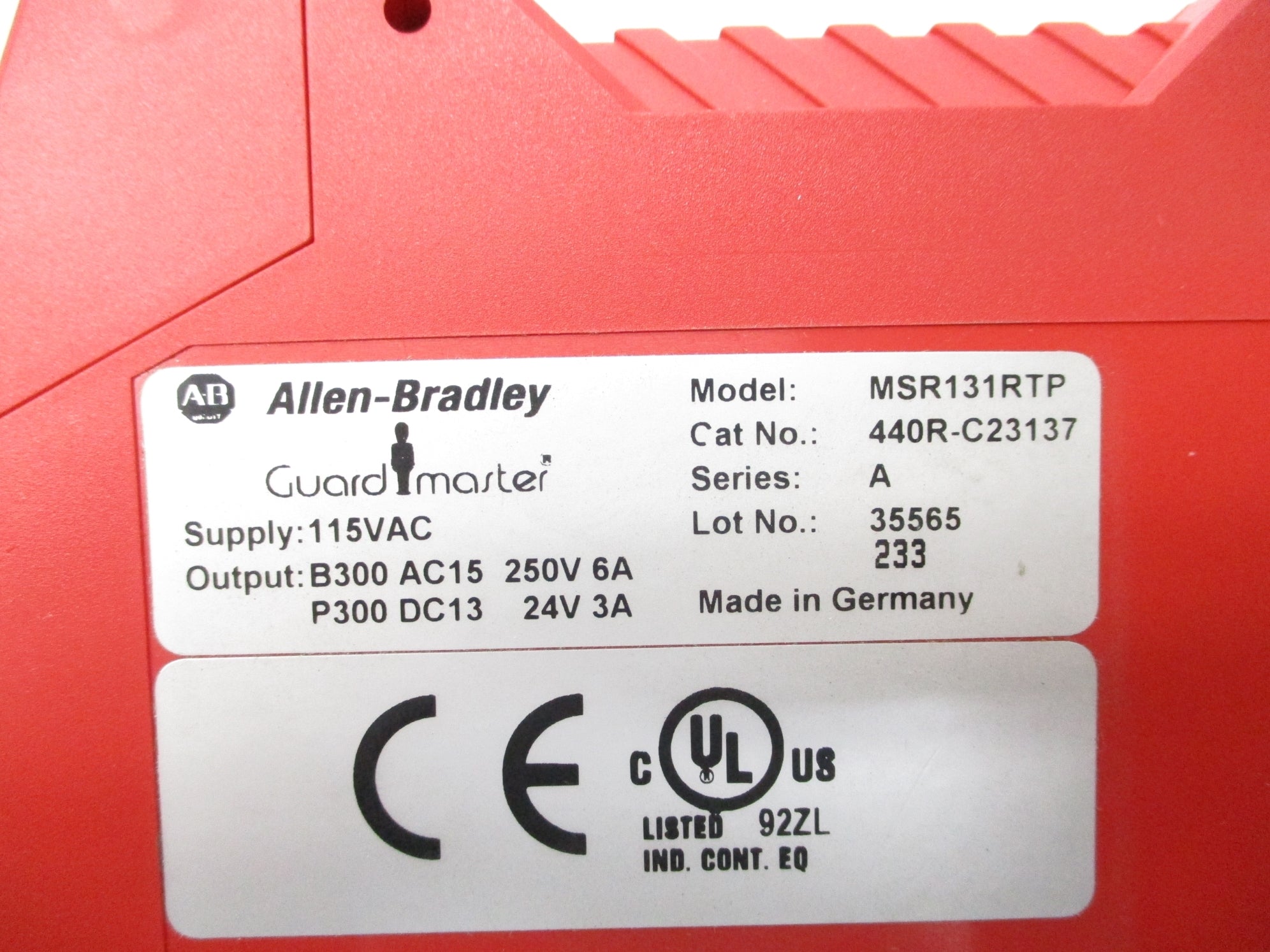 INDUSTRIAL SPARE PART 440R-C23137 MSR131RTP SER. A 115VAC (BR) NSMP