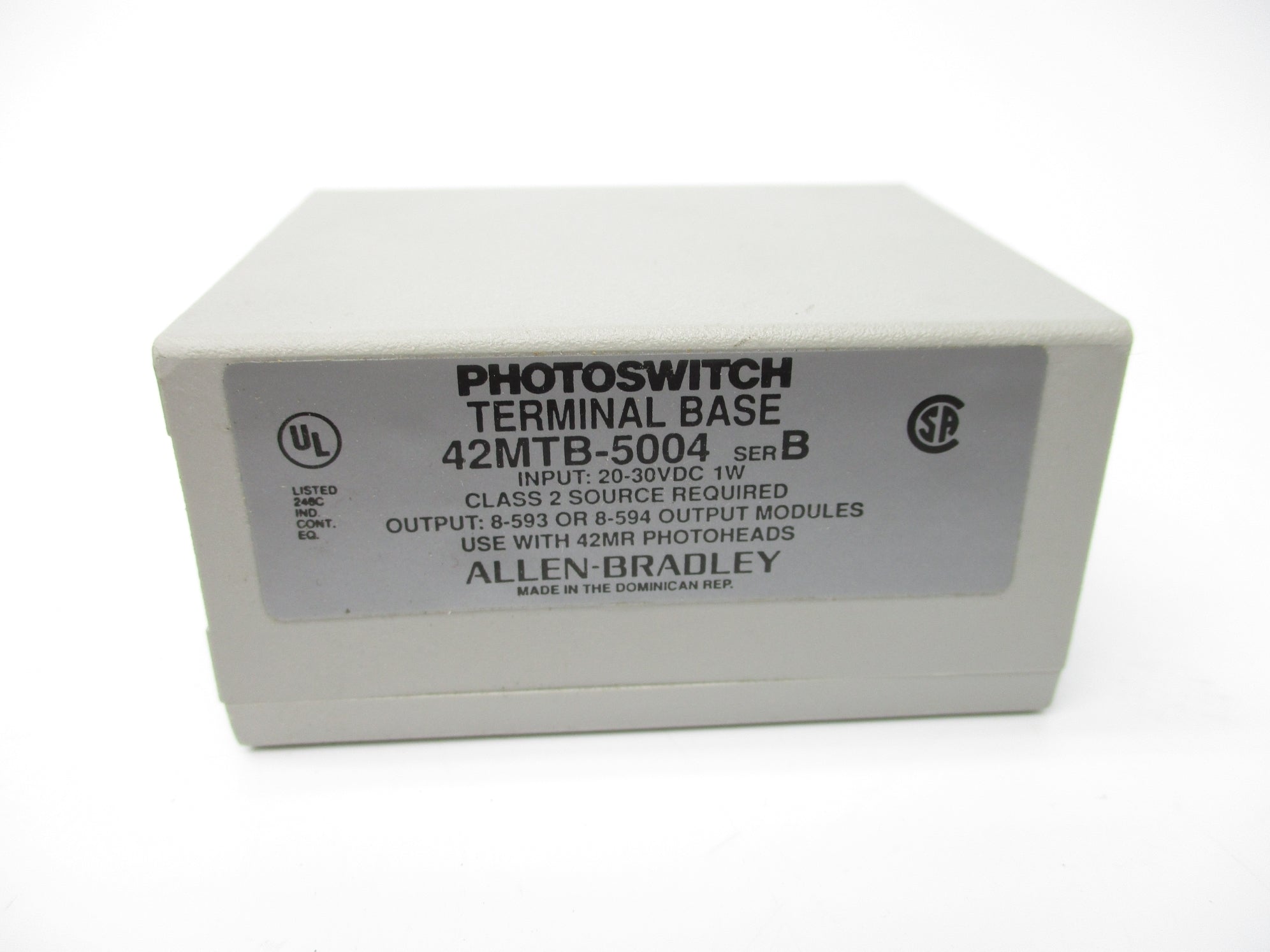 ALLEN BRADLEY 42MTB-5004 SER. B 20-30VDC NSNP