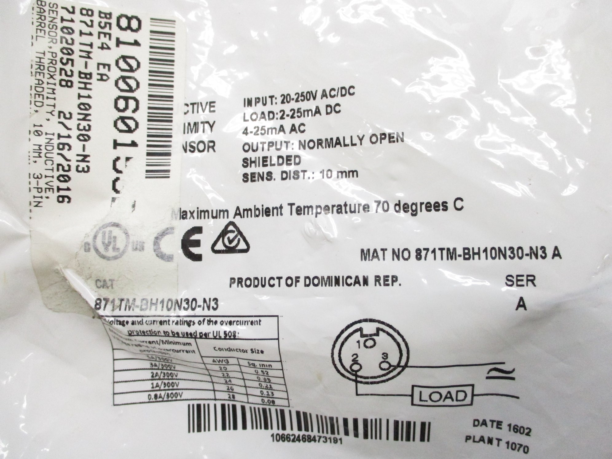 ALLEN BRADLEY 871TM-BH10N30-N3 SER. A NSMP