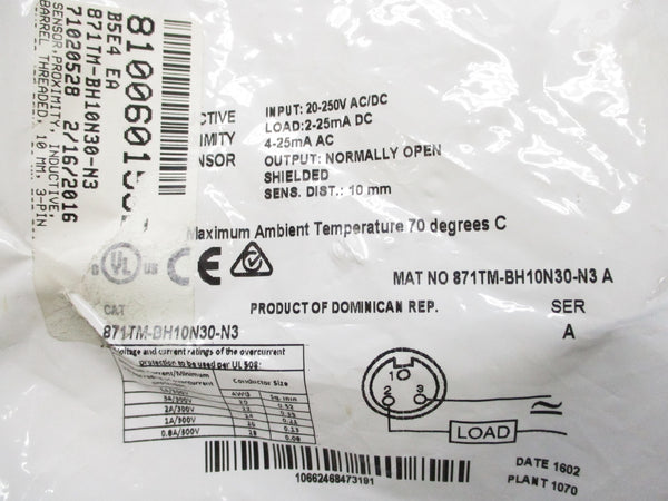 ALLEN BRADLEY 871TM-BH10N30-N3 SER. A NSMP