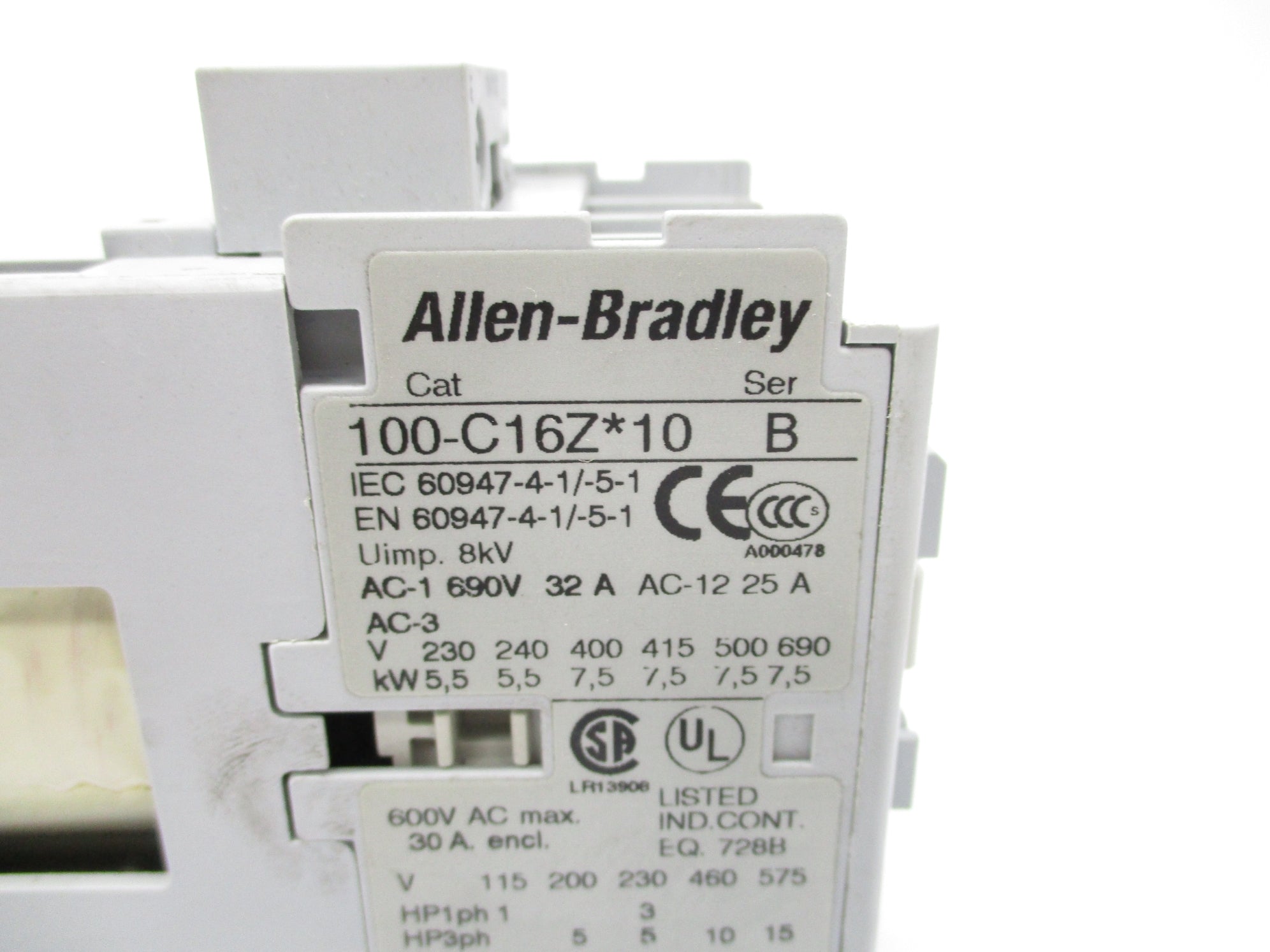 ALLEN BRADLEY 100-C16ZJ10 SER. B 24VDC 32A NSNP