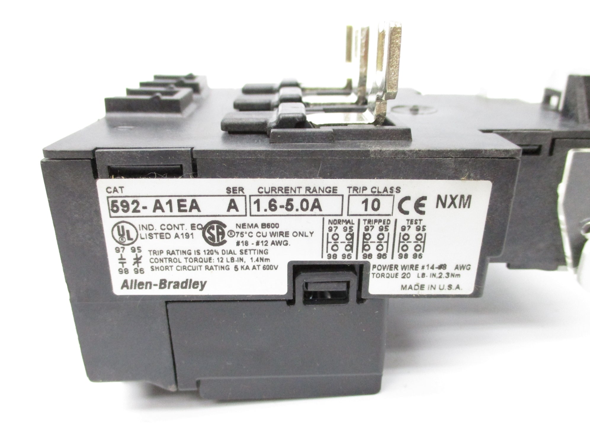 ALLEN BRADLEY 592-A1EA SER. A 1.6-5.0A NSNP