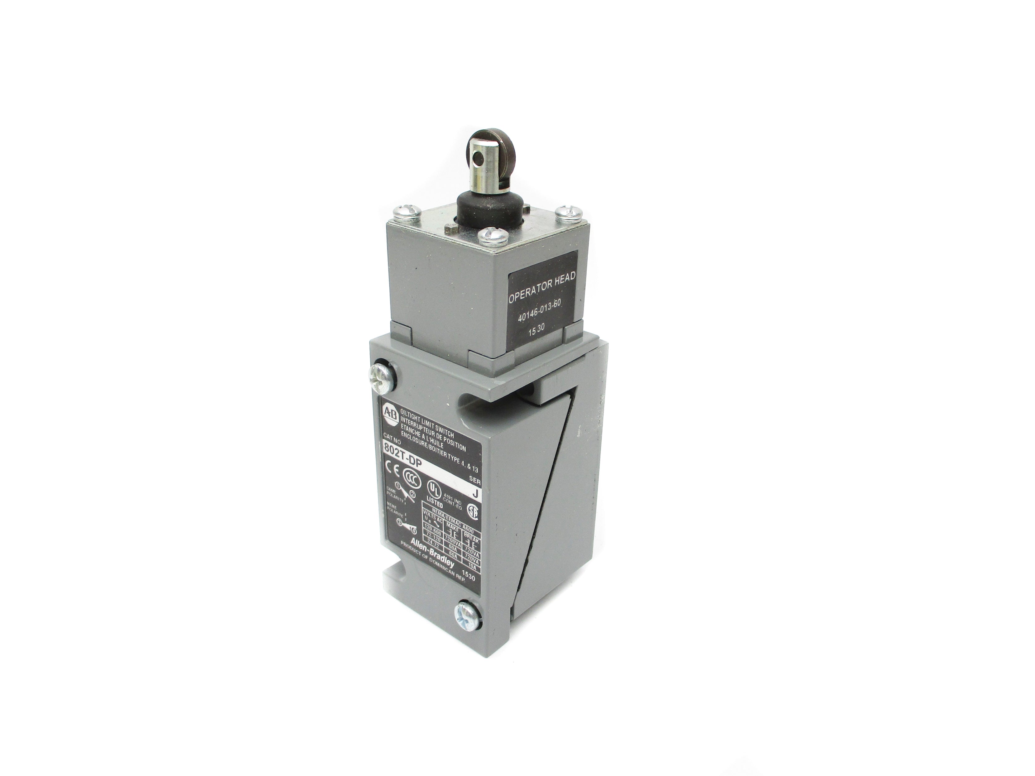 ALLEN BRADLEY 802T-DP SER. J 120-600VAC 60A NSNP