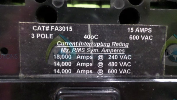 WESTINGHOUSE FA3015 CIRCUIT BREAKER NSNP