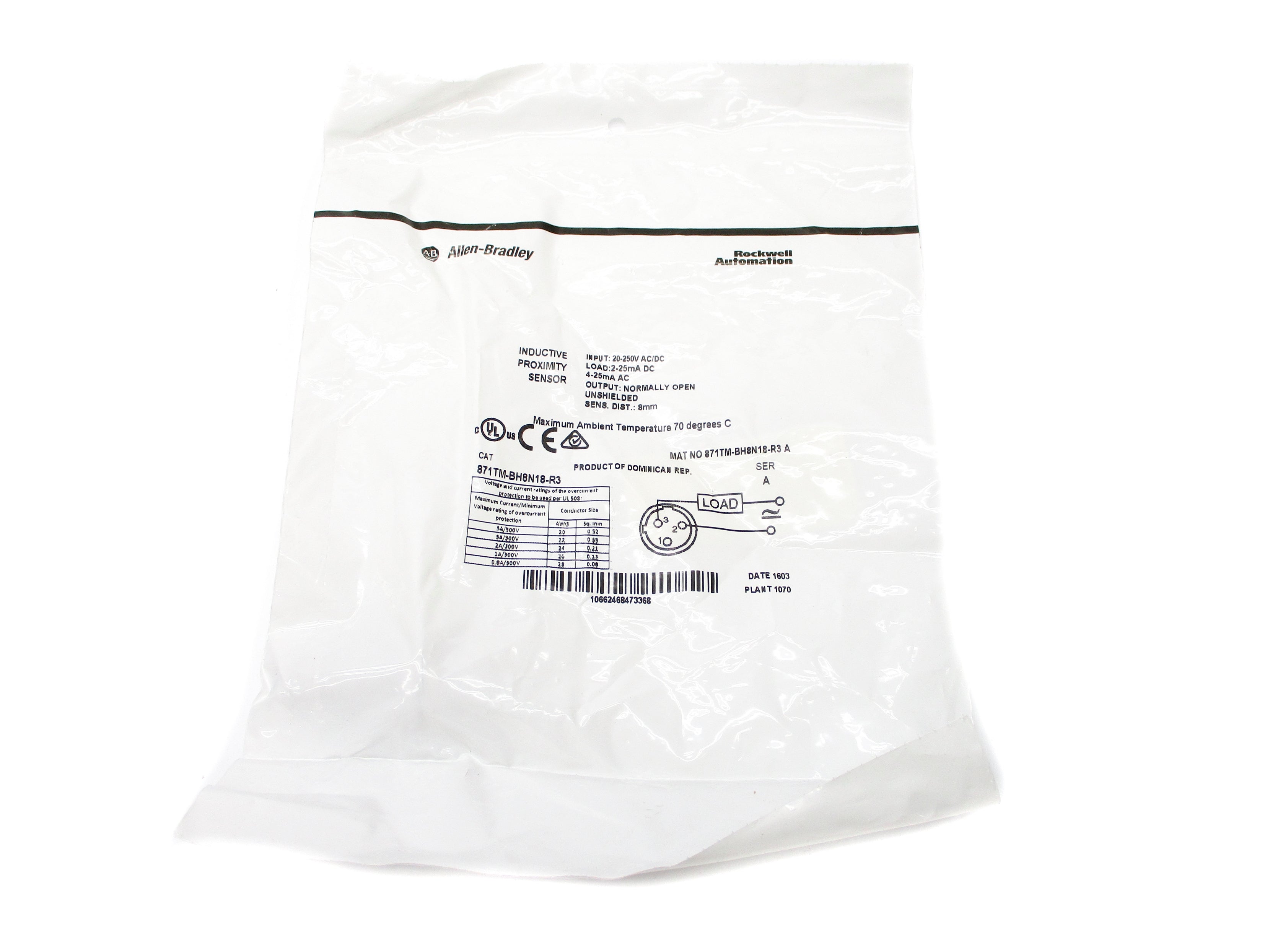 INDUSTRIAL SPARE PART 871TM-BH8N18-R3 SER. A 20-250VAC/DC NSMP