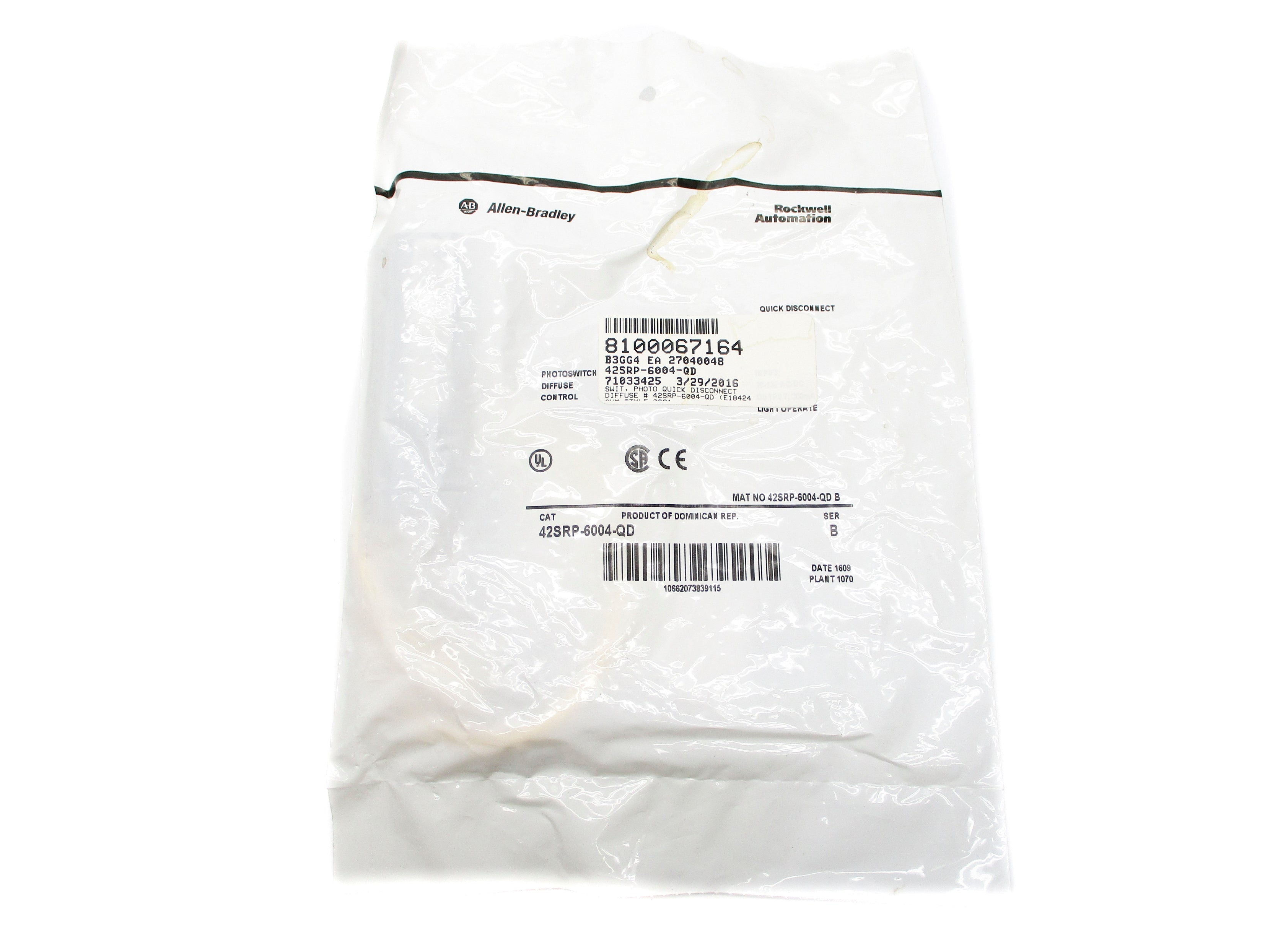 ALLEN BRADLEY 42SRP-6004-QD SER. B 20-132VAC/DC NSMP