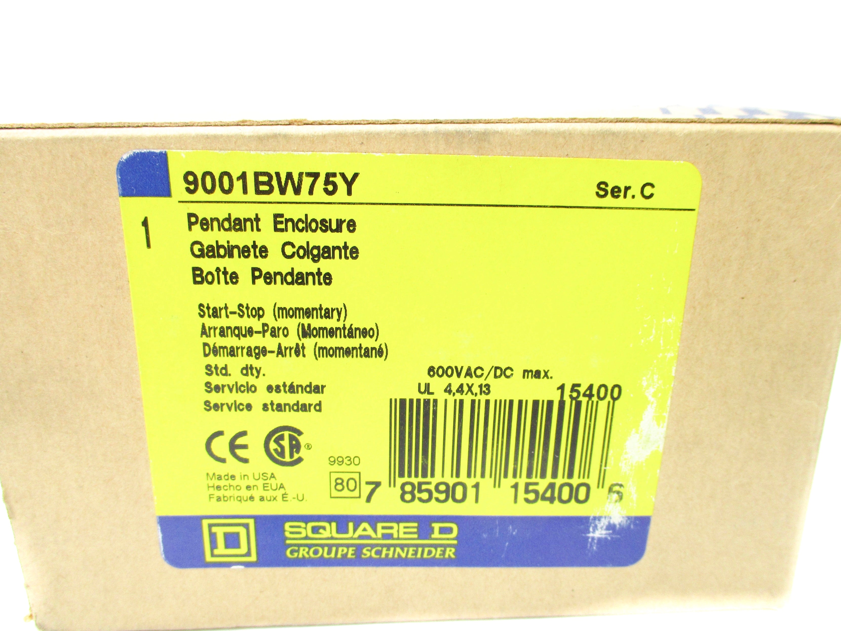 SQUARE D 9001BW75Y SER. C 600VAC/DC NSMP