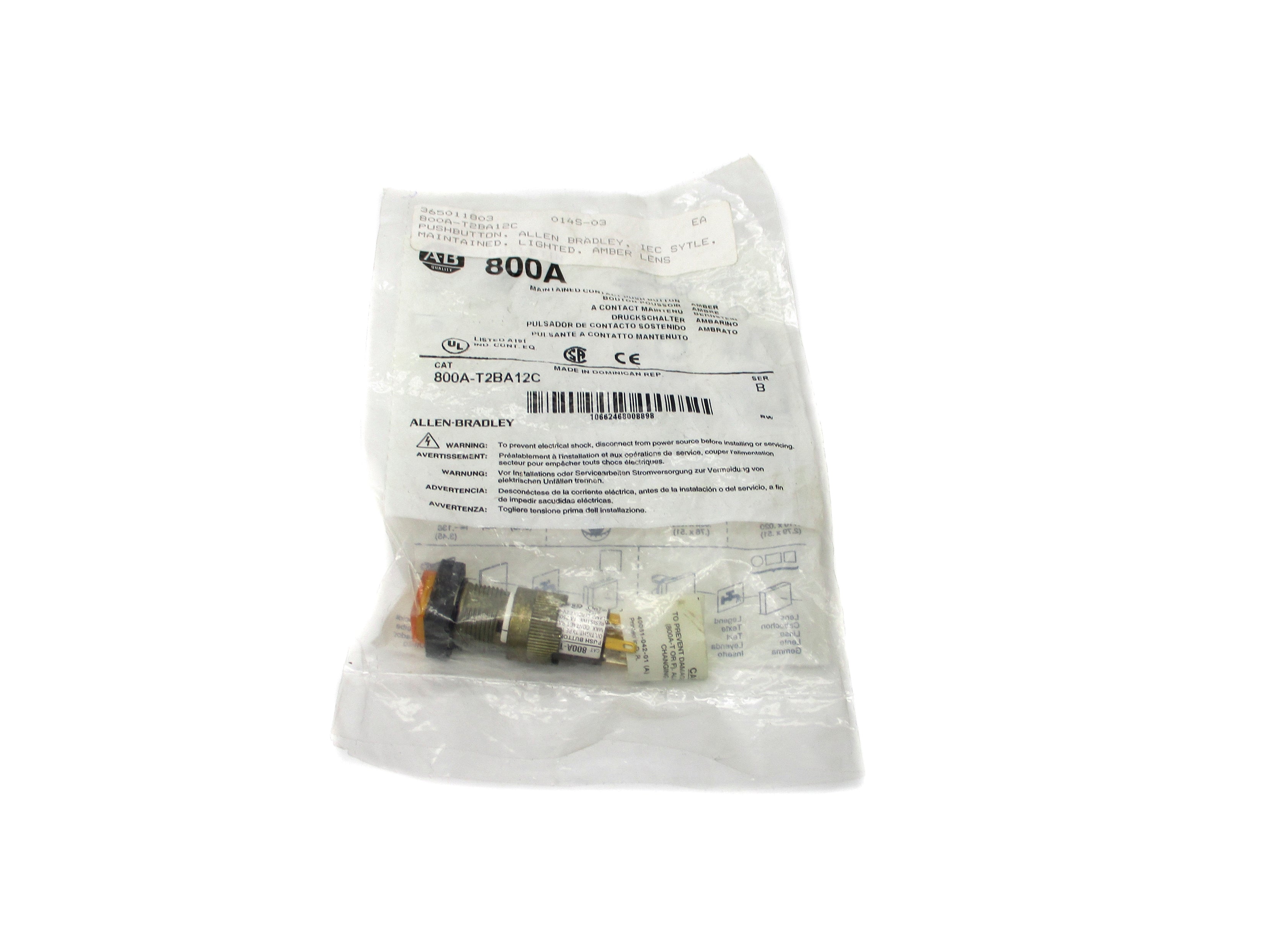 INDUSTRIAL SPARE PART 800A-T2BA12C SER. B NSMP
