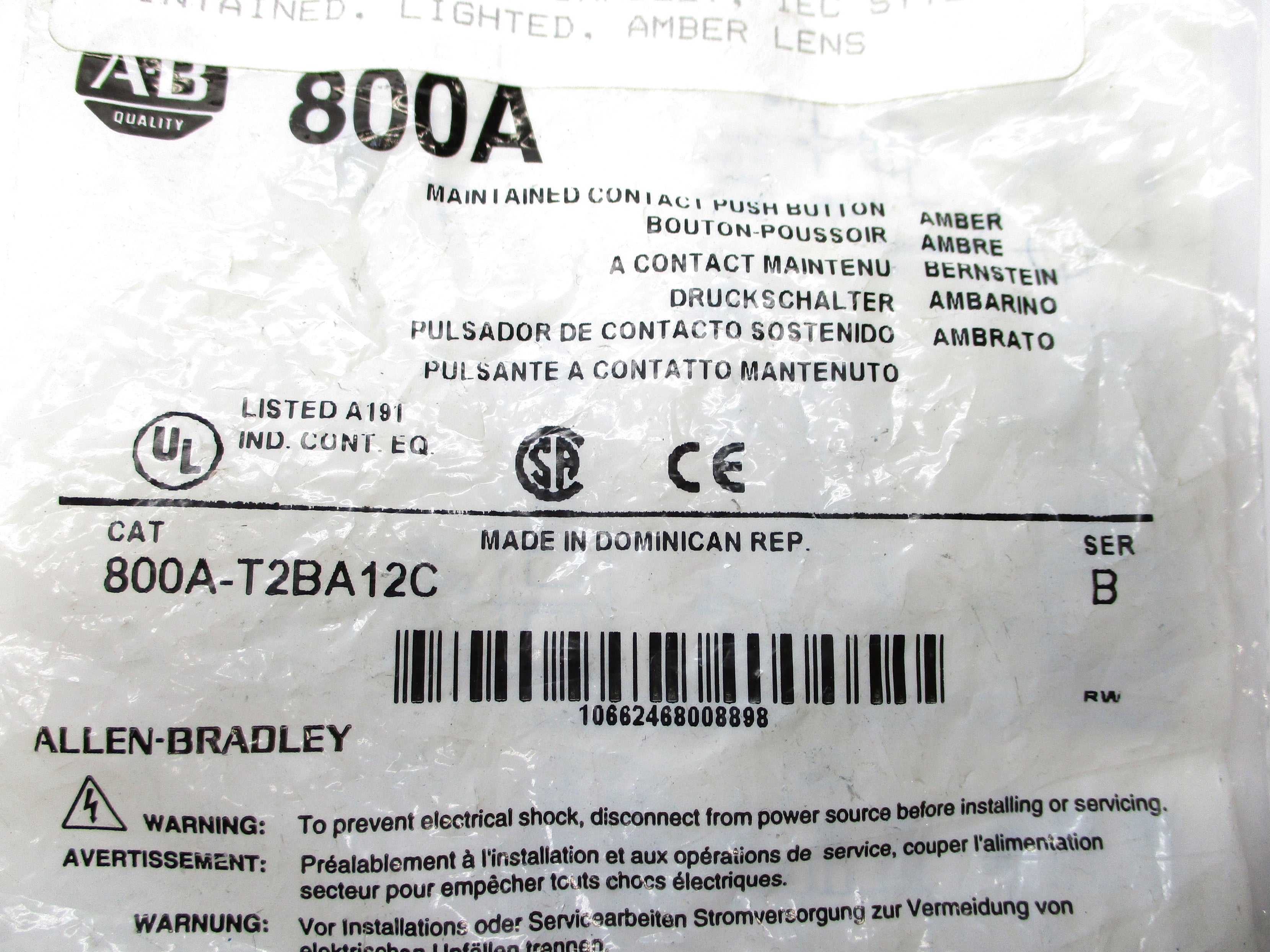 INDUSTRIAL SPARE PART 800A-T2BA12C SER. B NSMP