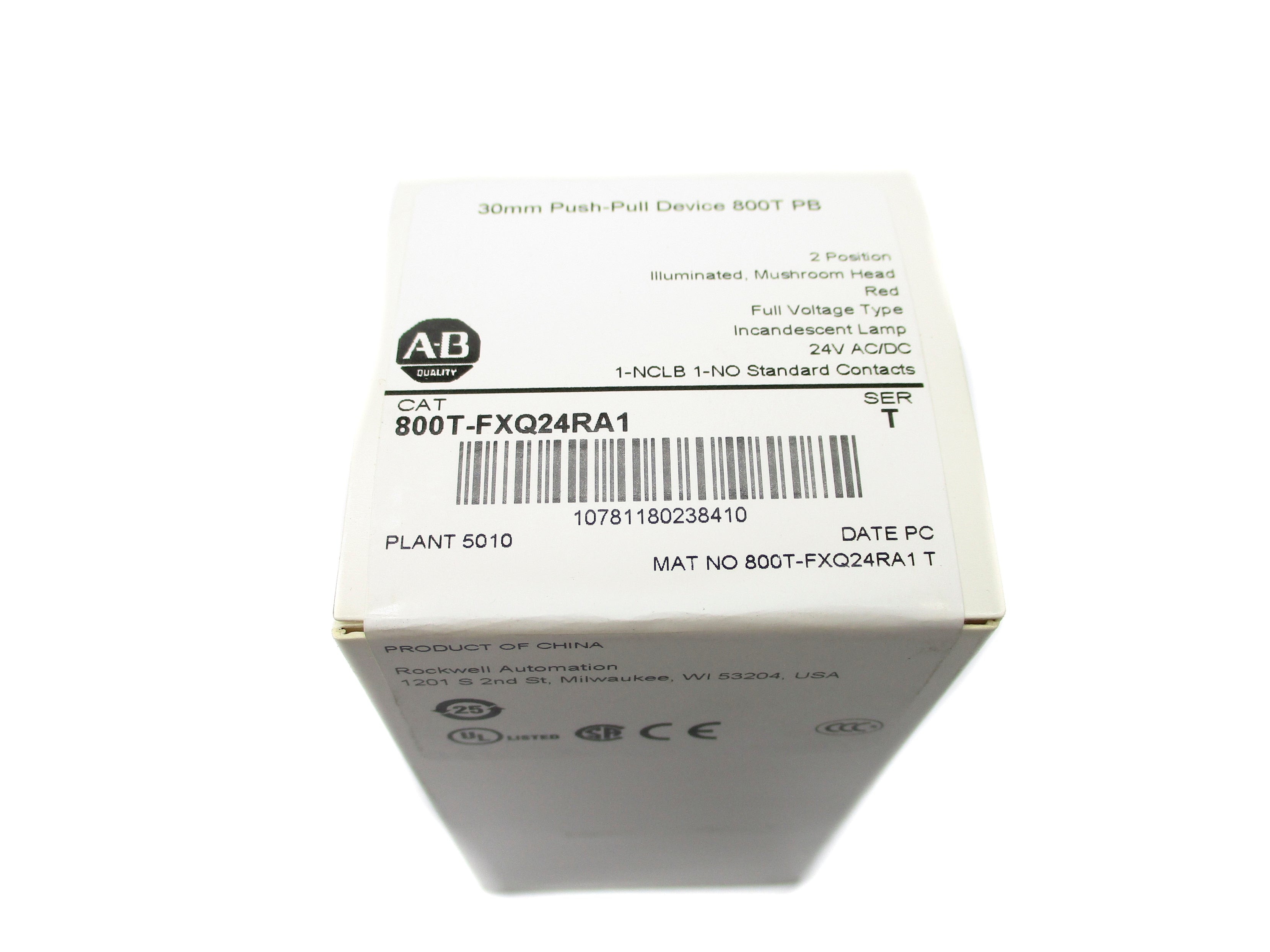 ALLEN BRADLEY 800T-FXQ24RA1 SER. T (WH) NSFS