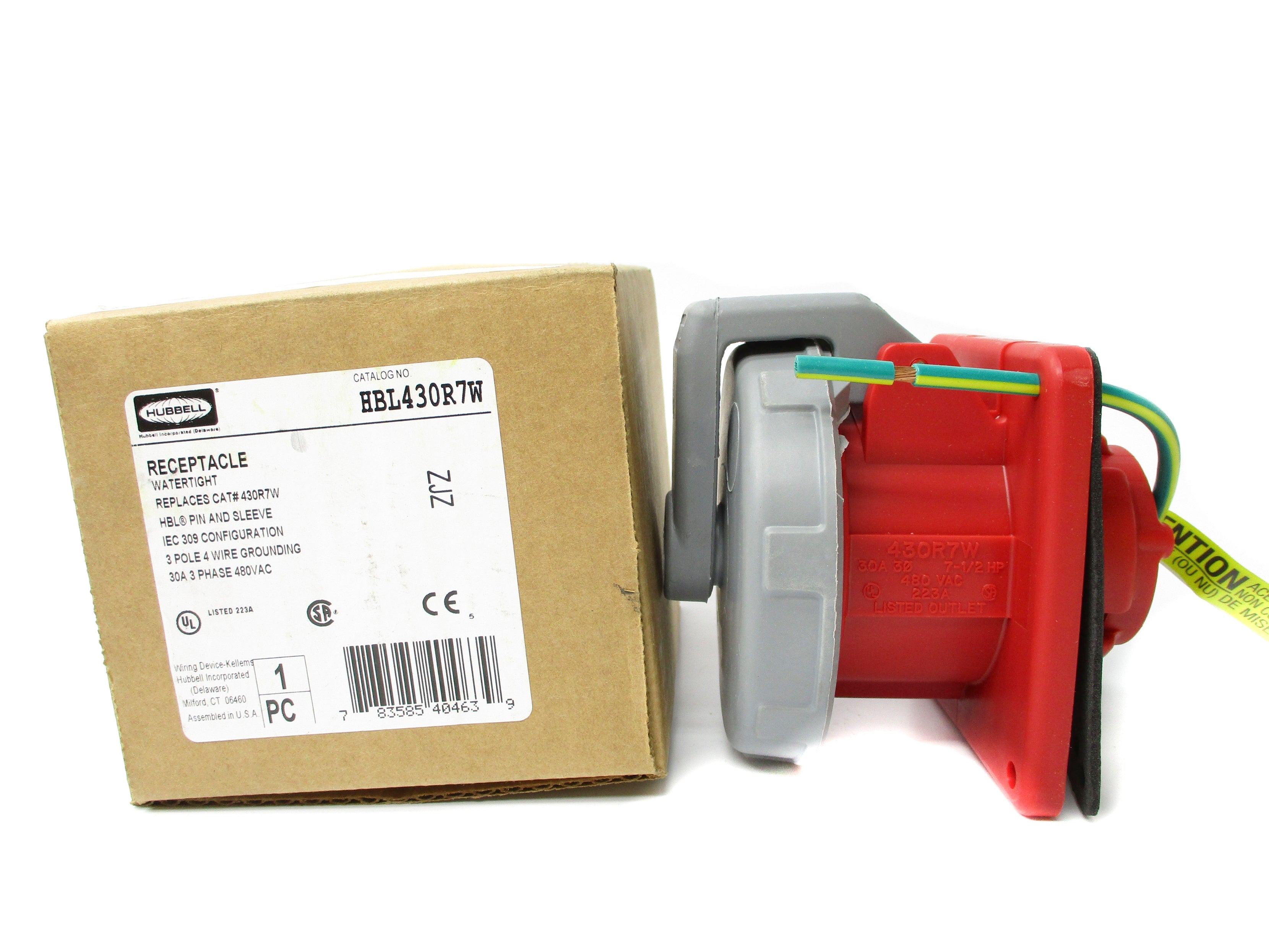 HUBBELL HBL430R7W 480VAC 30A NSMP