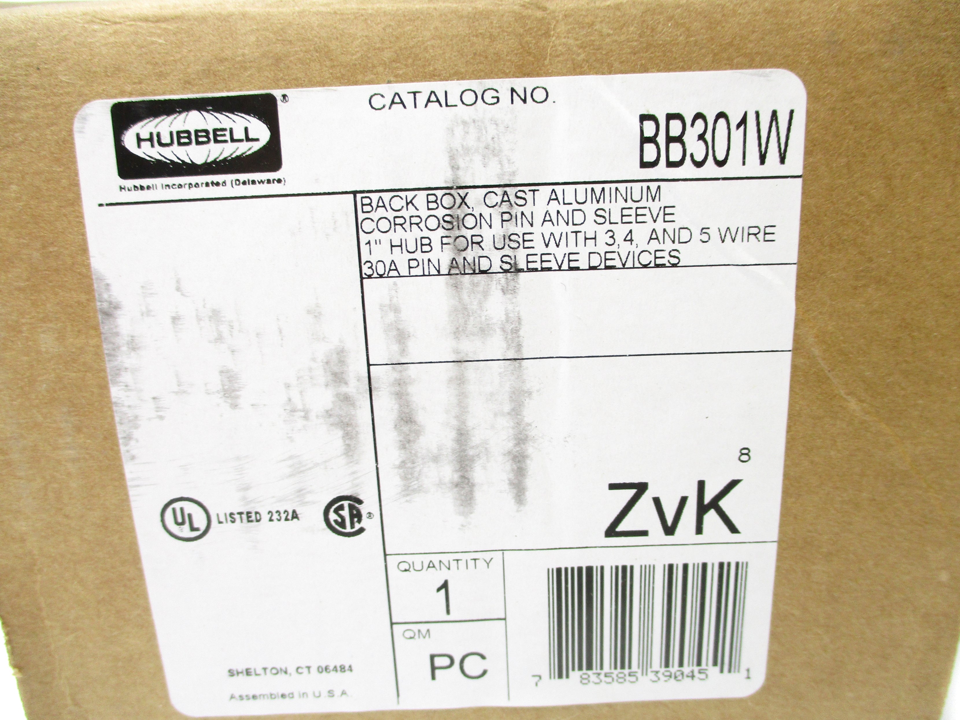 HUBBELL BB301W NSMP