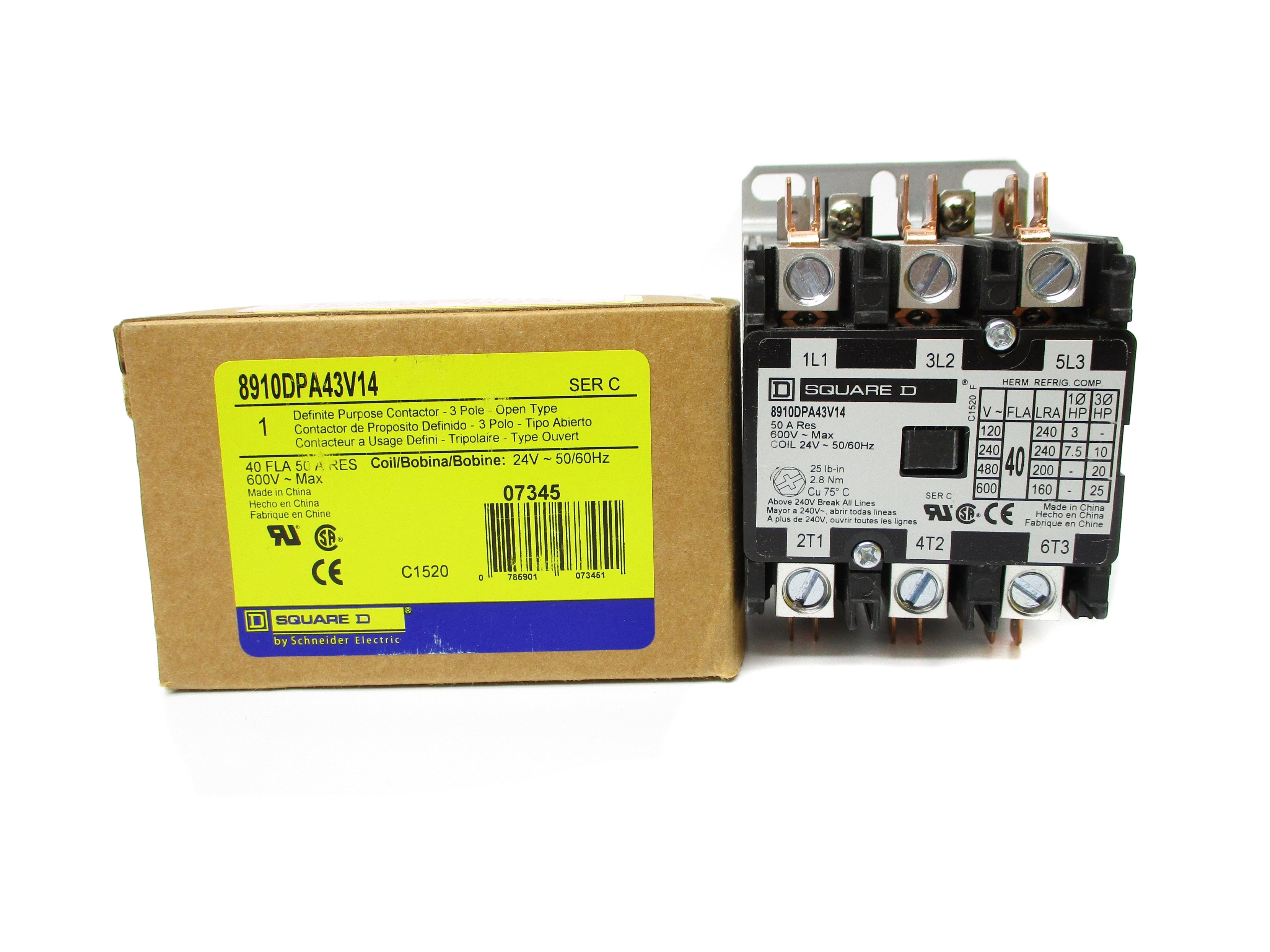 SQUARE D 8910DPA43V14 SER. C 24V NSMP