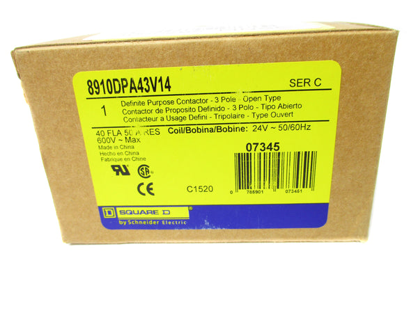 SQUARE D 8910DPA43V14 SER. C 24V NSMP