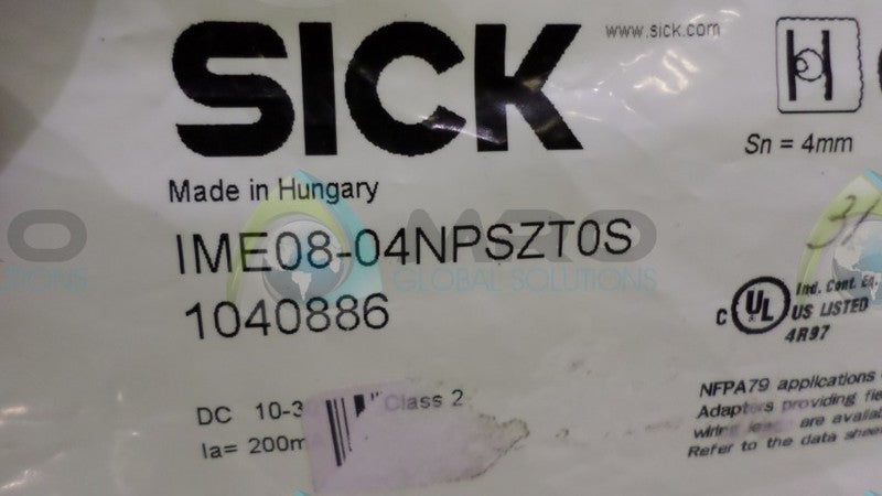 SICK IME08-04NPSZTOS NON-FLUSH CONNECTOR NSMP