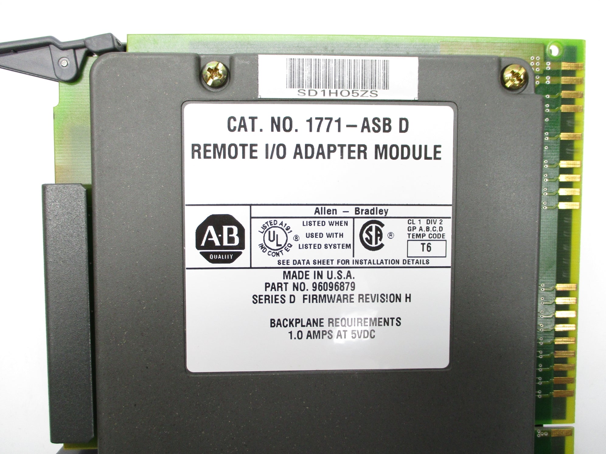ALLEN BRADLEY 1771-ASB SER. D F/W H UNMP