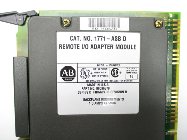 ALLEN BRADLEY 1771-ASB SER. D F/W H UNMP