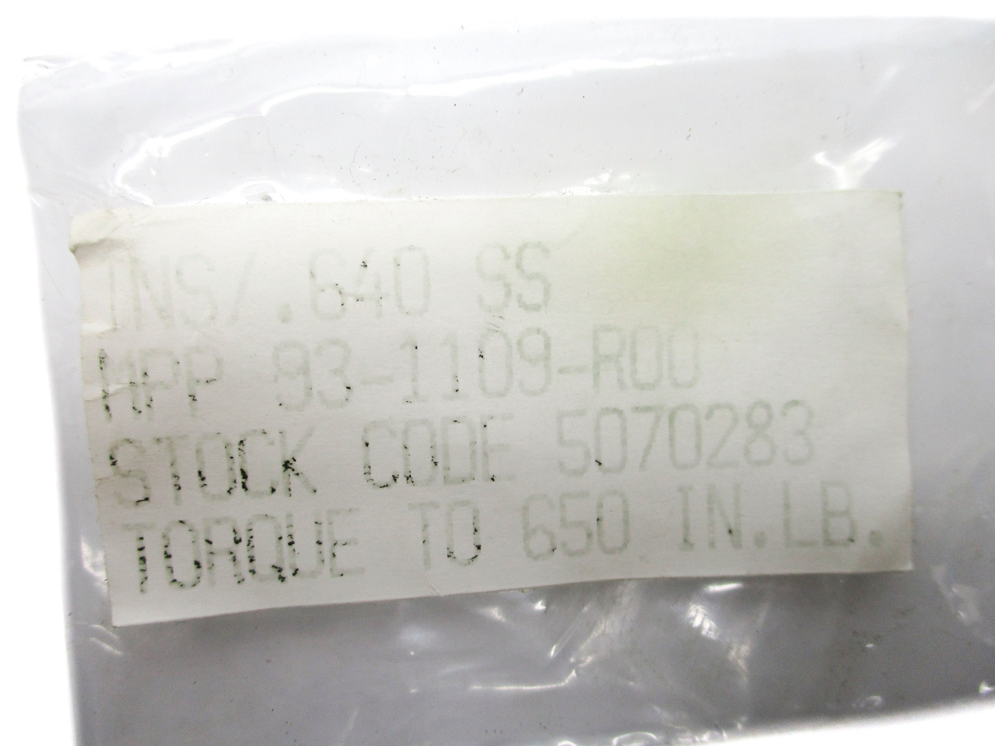 SPARE PART 640SS 93-1109-R00 NSNP