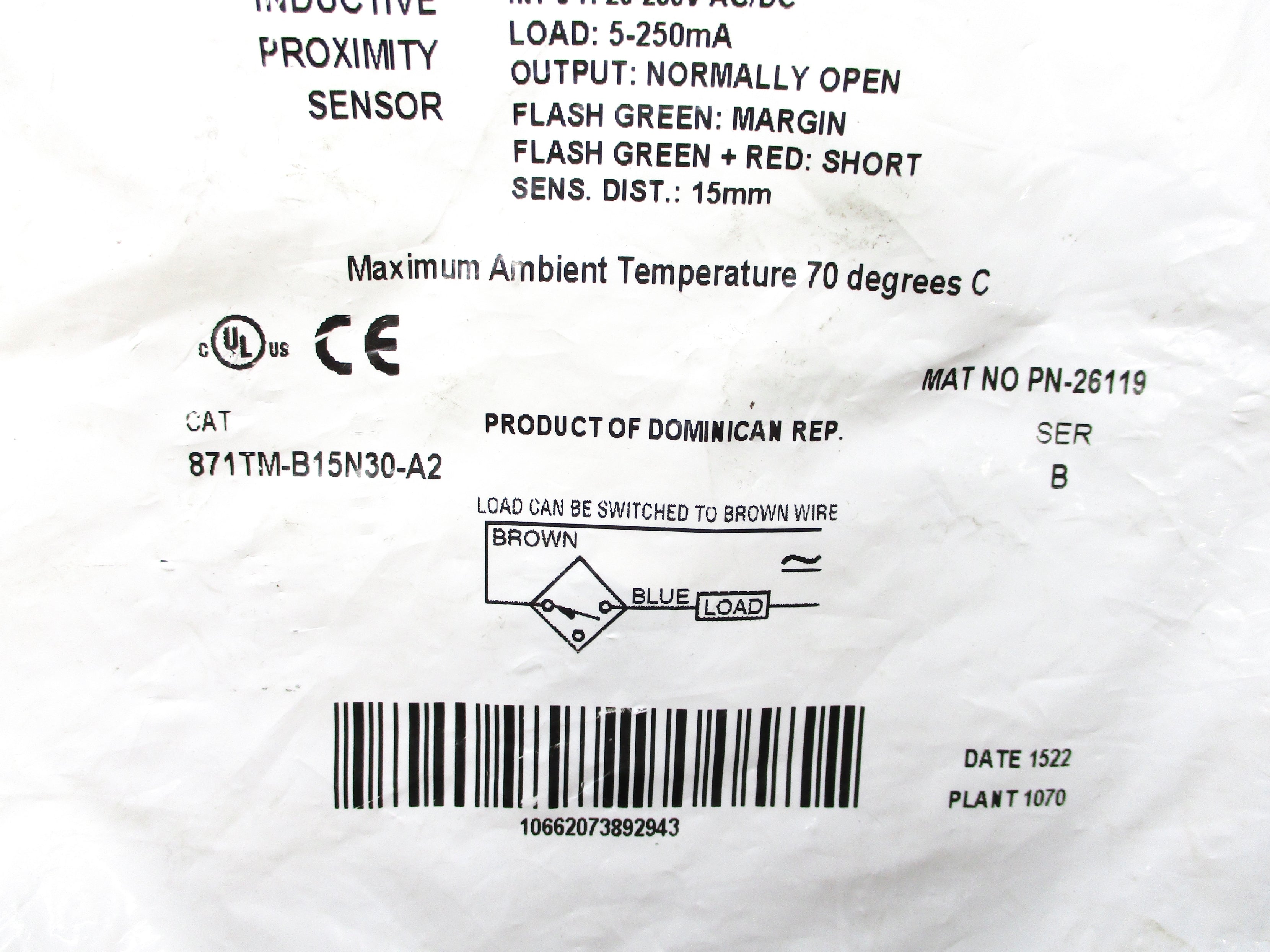 INDUSTRIAL SPARE PART 871TM-B15N30-A2 SER. B NSMP