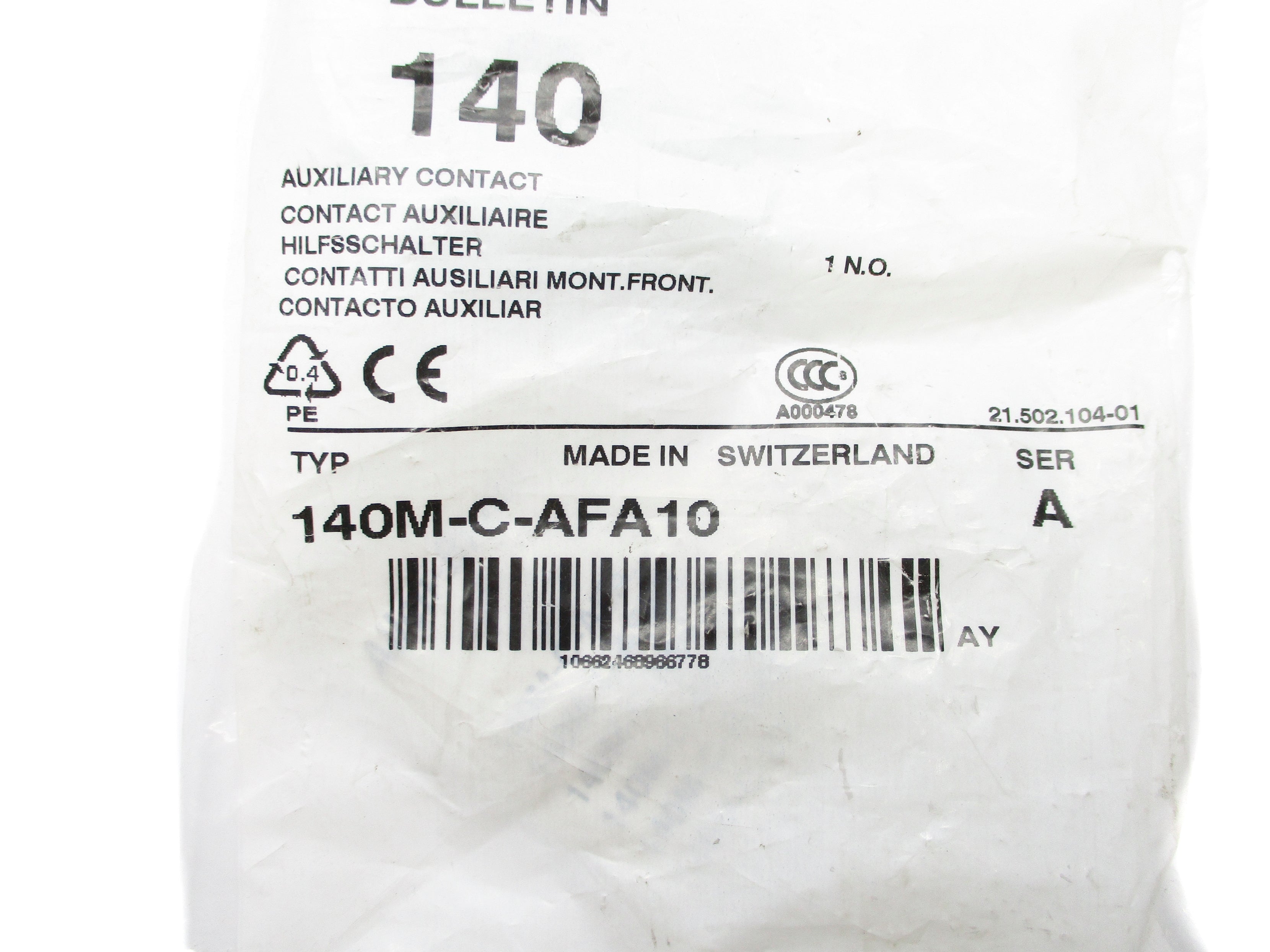 INDUSTRIAL SPARE PART 140M-C-AFA10 SER. A 240VAC 5A NSMP