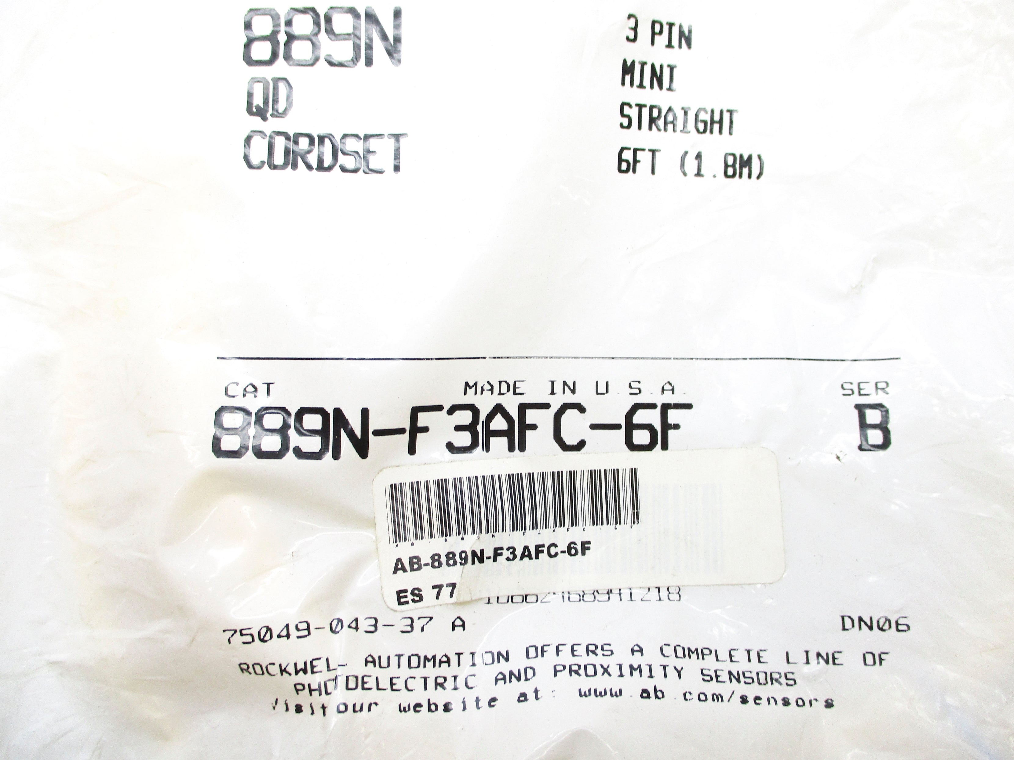 INDUSTRIAL SPARE PART 889N-F3AFC-6F SER. B 600V 13A NSMP