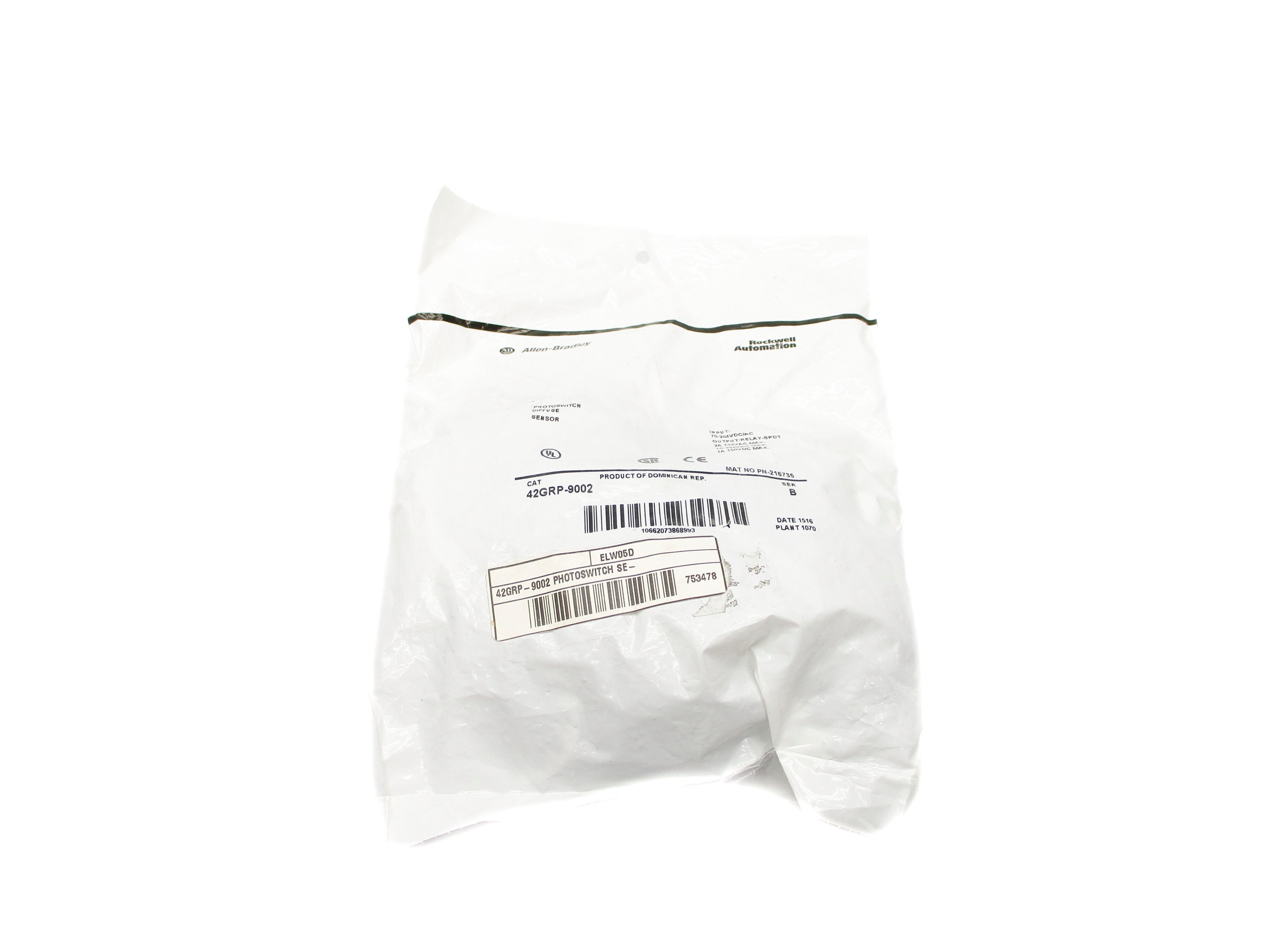 ALLEN BRADLEY 42GRP-9002 SER. B 70-264VAC/DC NSMP
