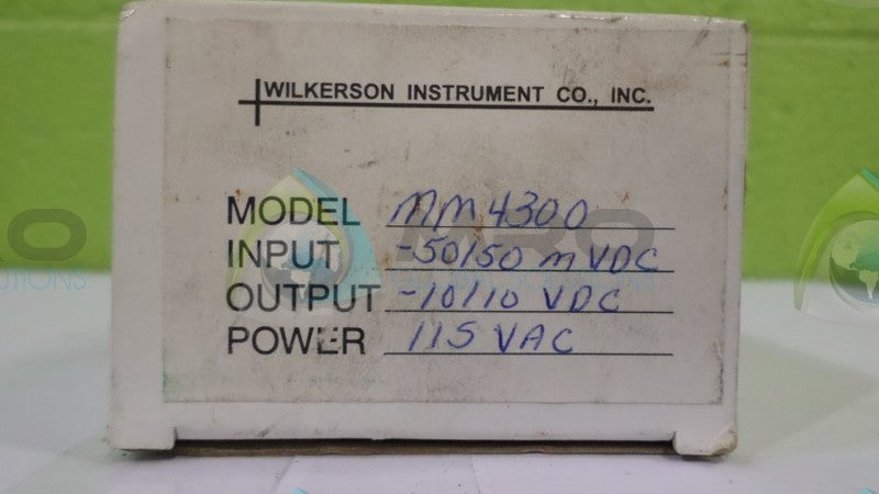 WILKERSON MIGHTY MODULE MM4300 RELAY MODULE -50/50mVDC 115VAC NSMP