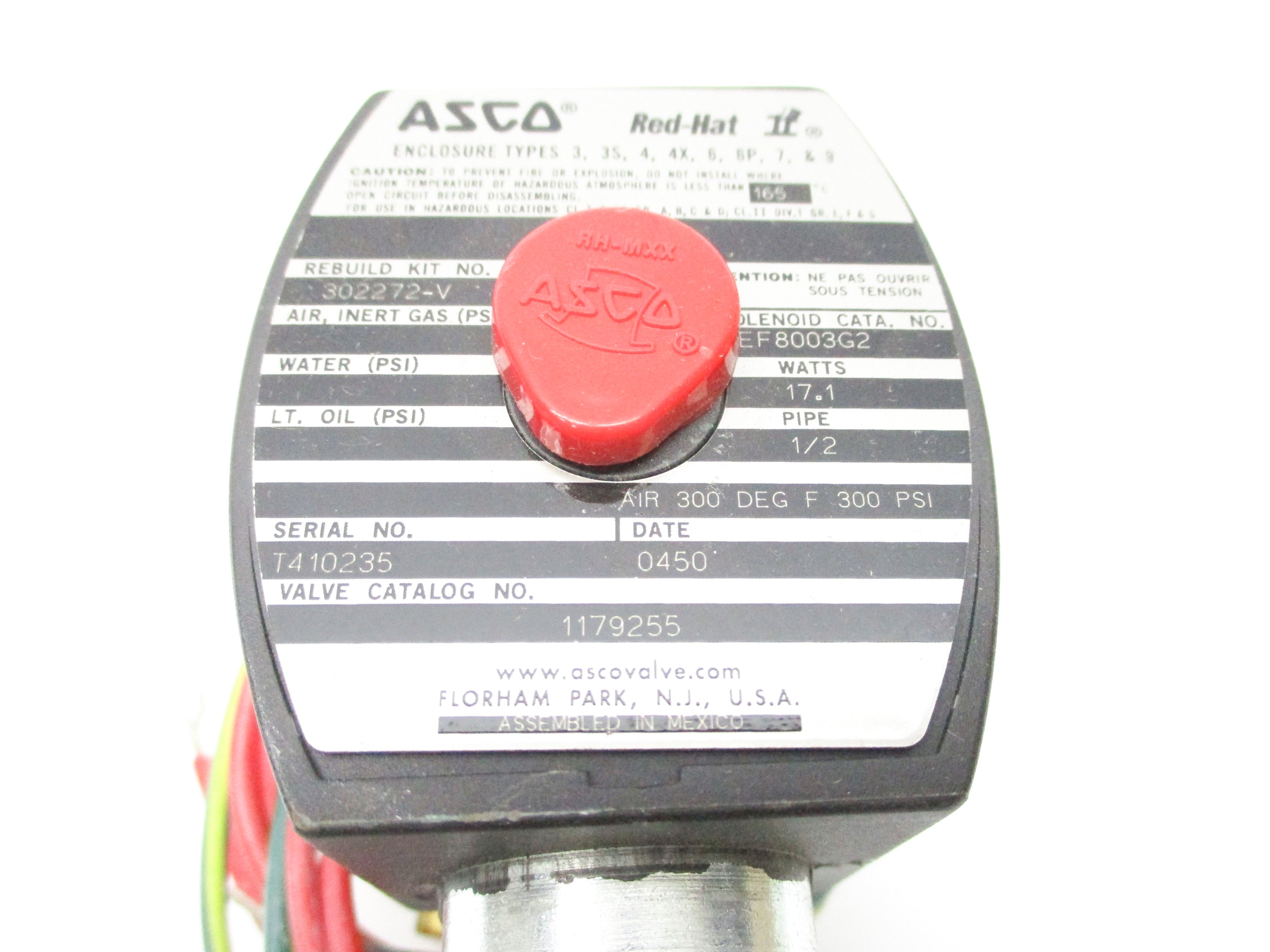 ASCO 1179255 110/120V 300PSI NSNP