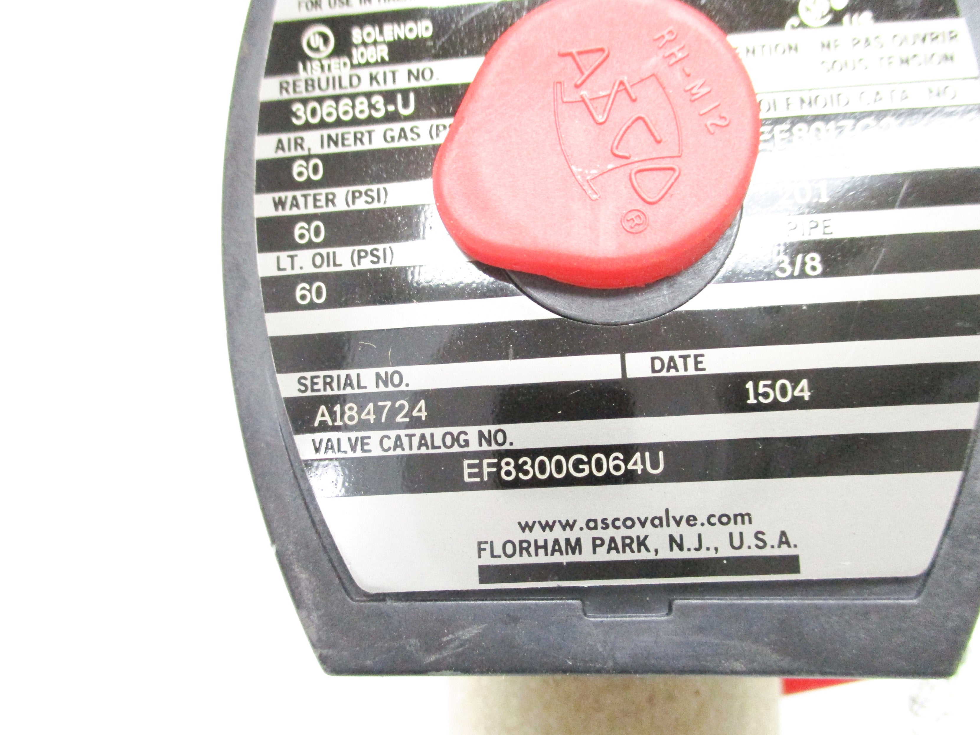 ASCO EF8300G064U 120V 60PSI 3/8" NSNP
