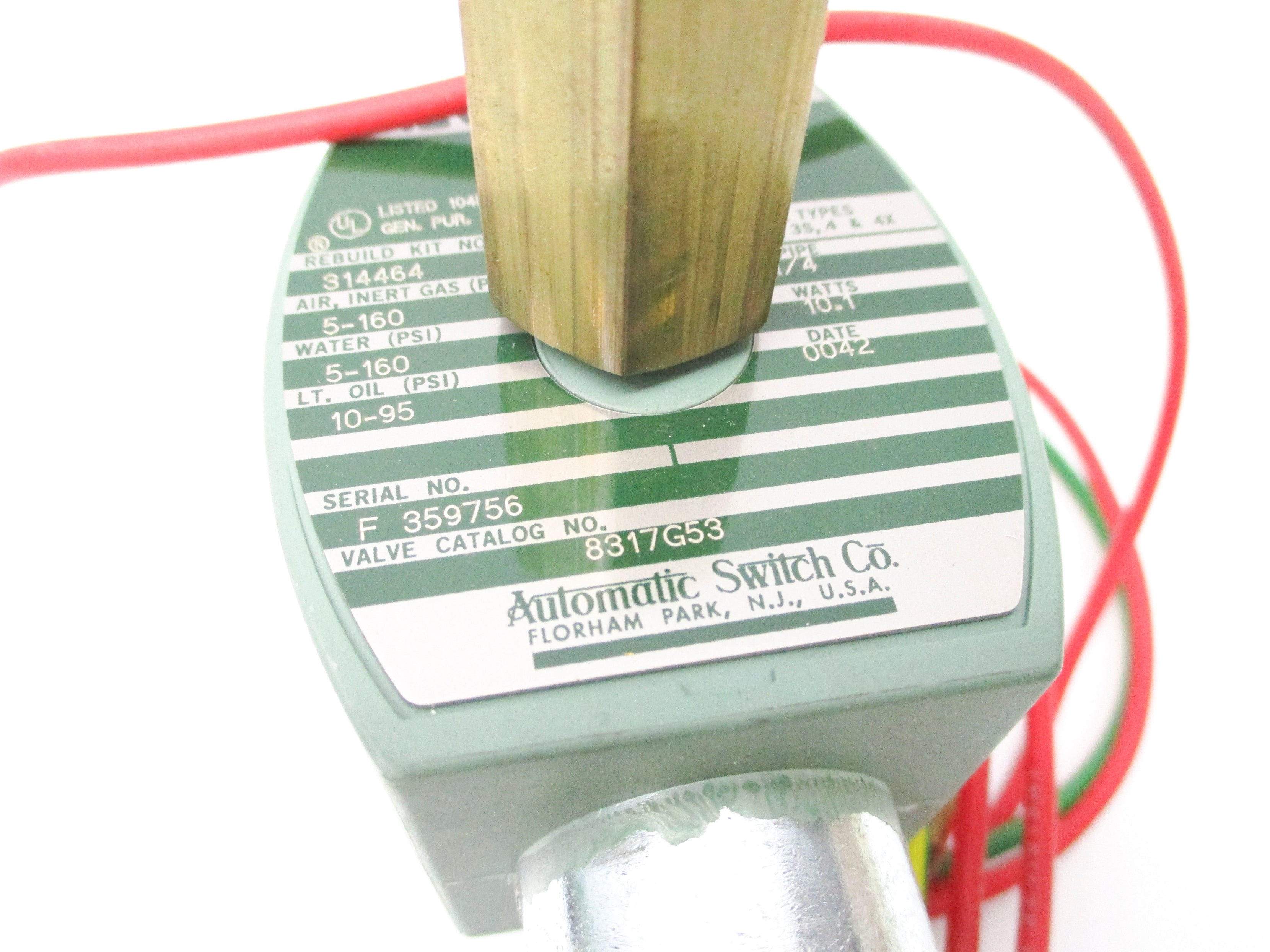 ASCO 8317G53 110/120V 5-160PSI NSNP