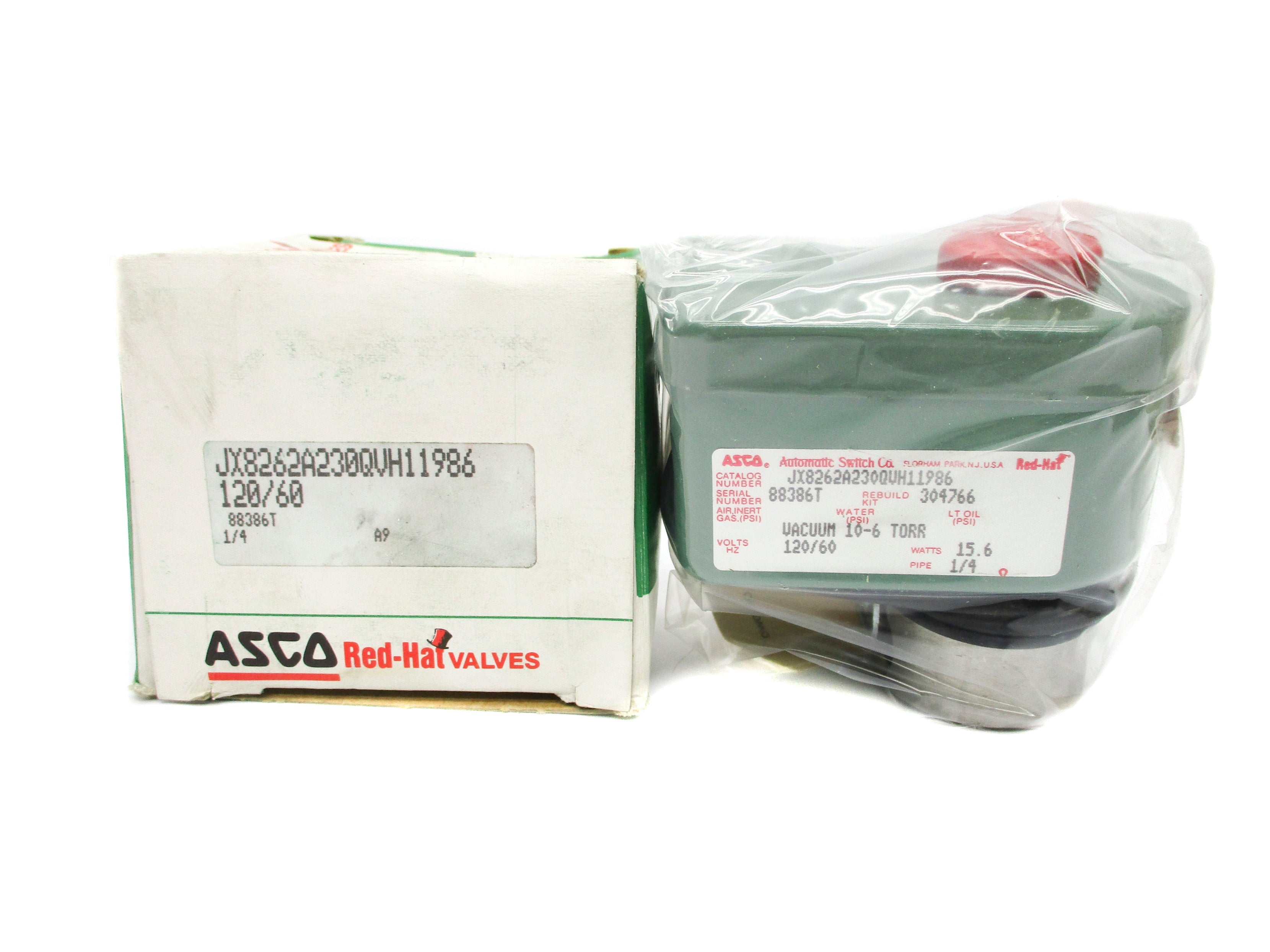ASCO JX8262A230QVH11986 120V 1/4" NSMP