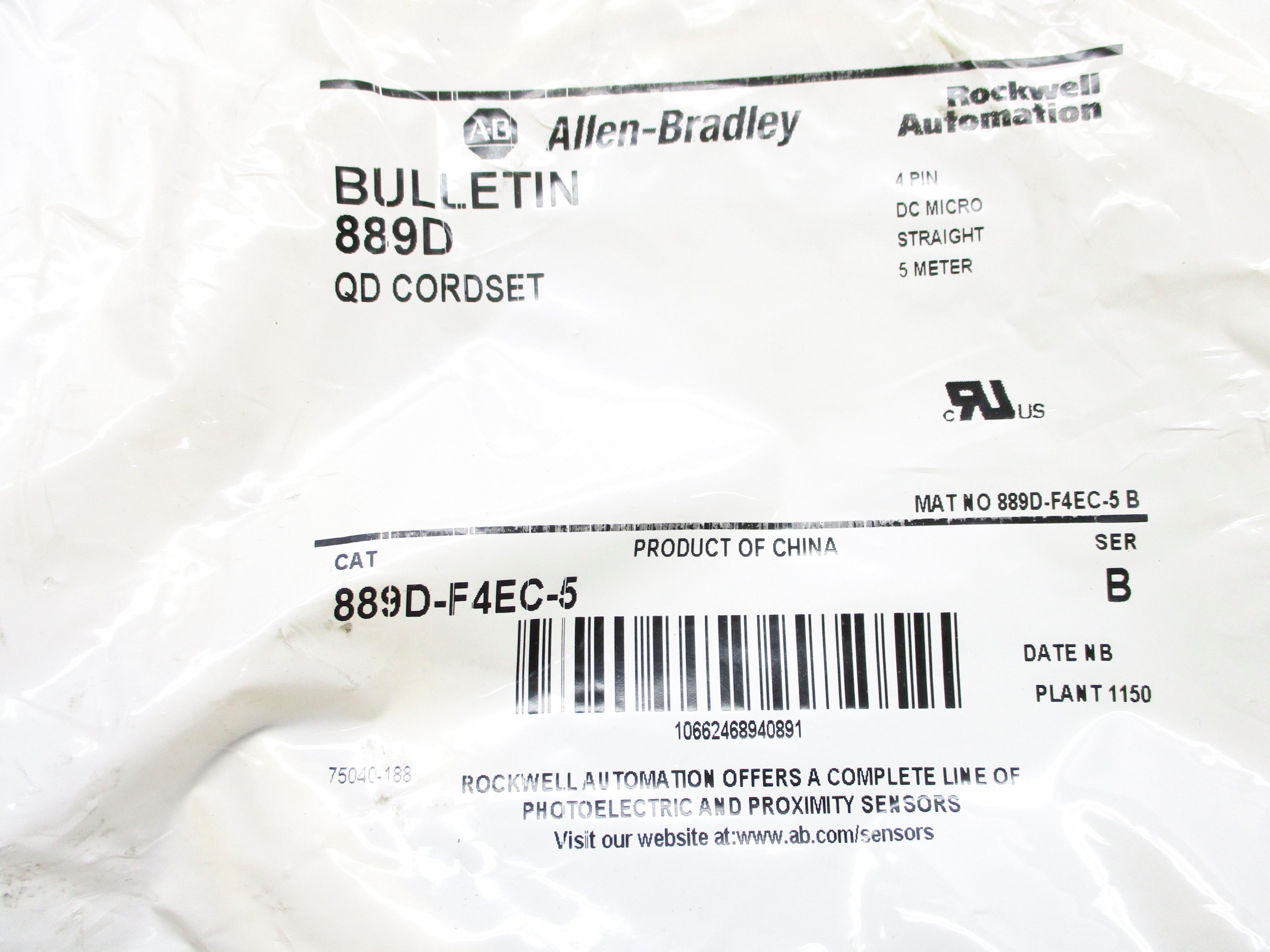 ALLEN BRADLEY 889D-F4EC-5 SER. B NSMP
