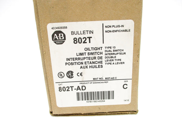 ALLEN BRADLEY 802T-AD SER. C 120-600VAC 60A (BR/WH) NSMP