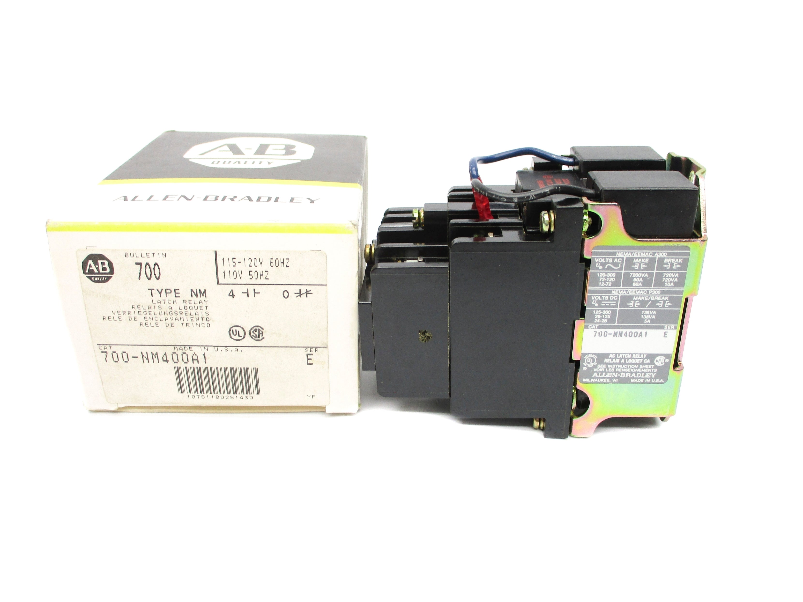 INDUSTRIAL SPARE PART 700-NM400A1 SER. E 110/115-120V 60A (BK/YL) NSMP