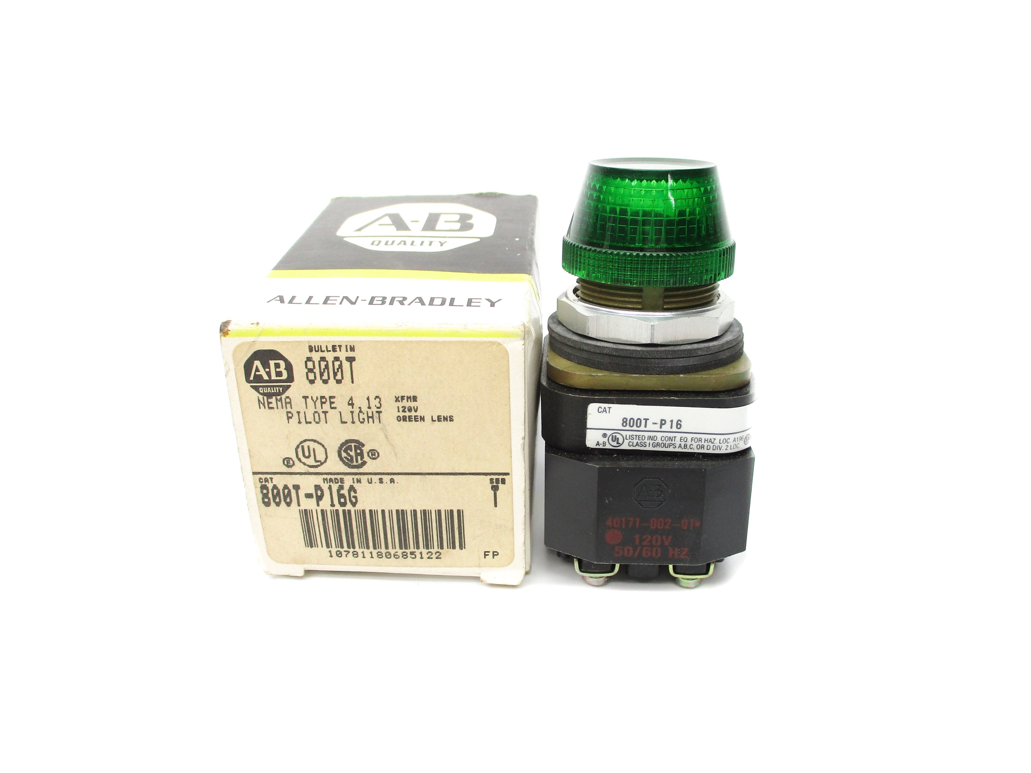 ALLEN BRADLEY 800T-P16G SER. T 120V (BK/YL) NSMP