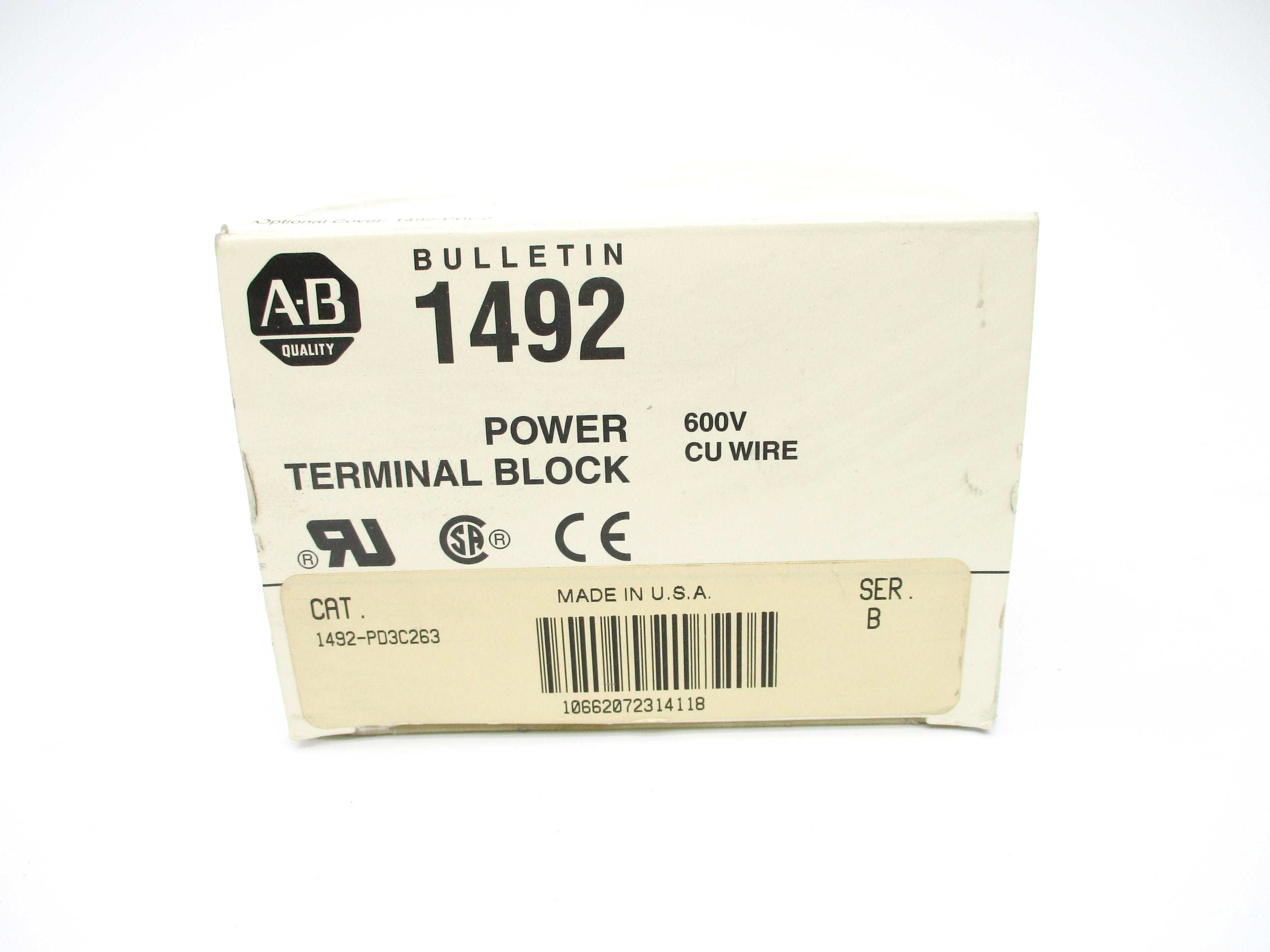ALLEN BRADLEY 1492-PD3C263 SER. B 600V 300A (WH) NSMP
