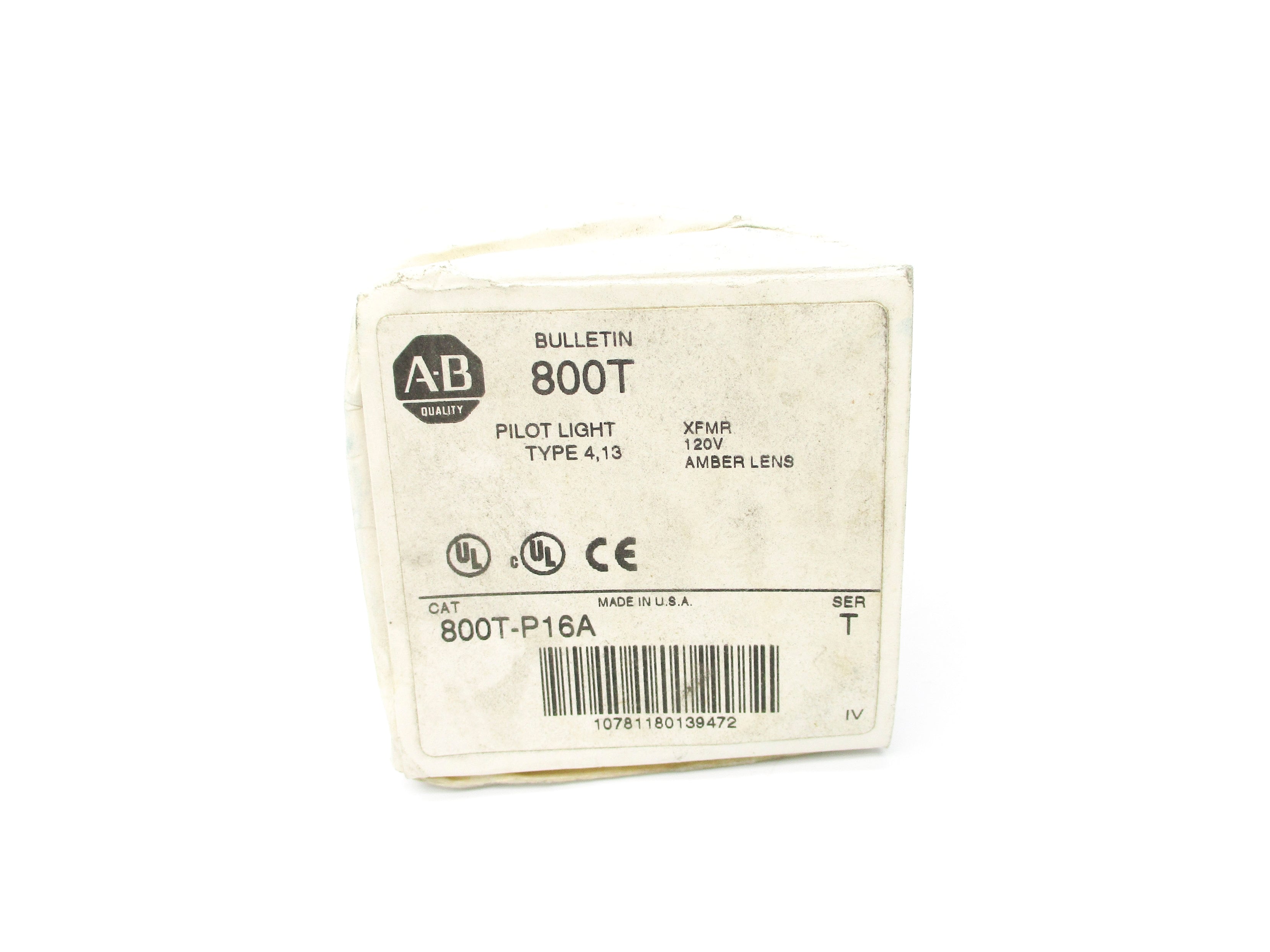 ALLEN BRADLEY 800T-P16A SER. T 120V (WH) NSMP