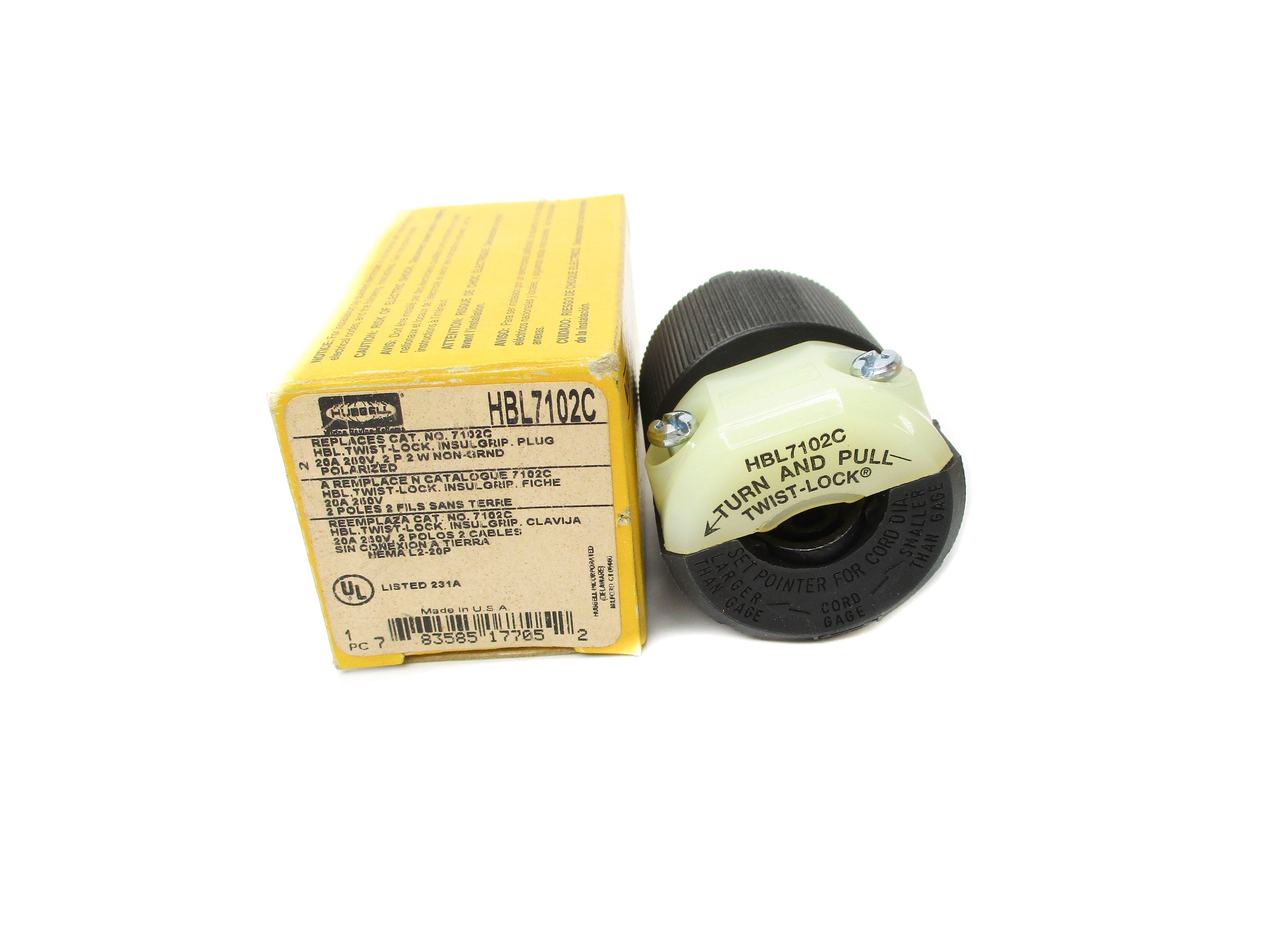 HUBBELL HBL7102C 250V 20A NSMP