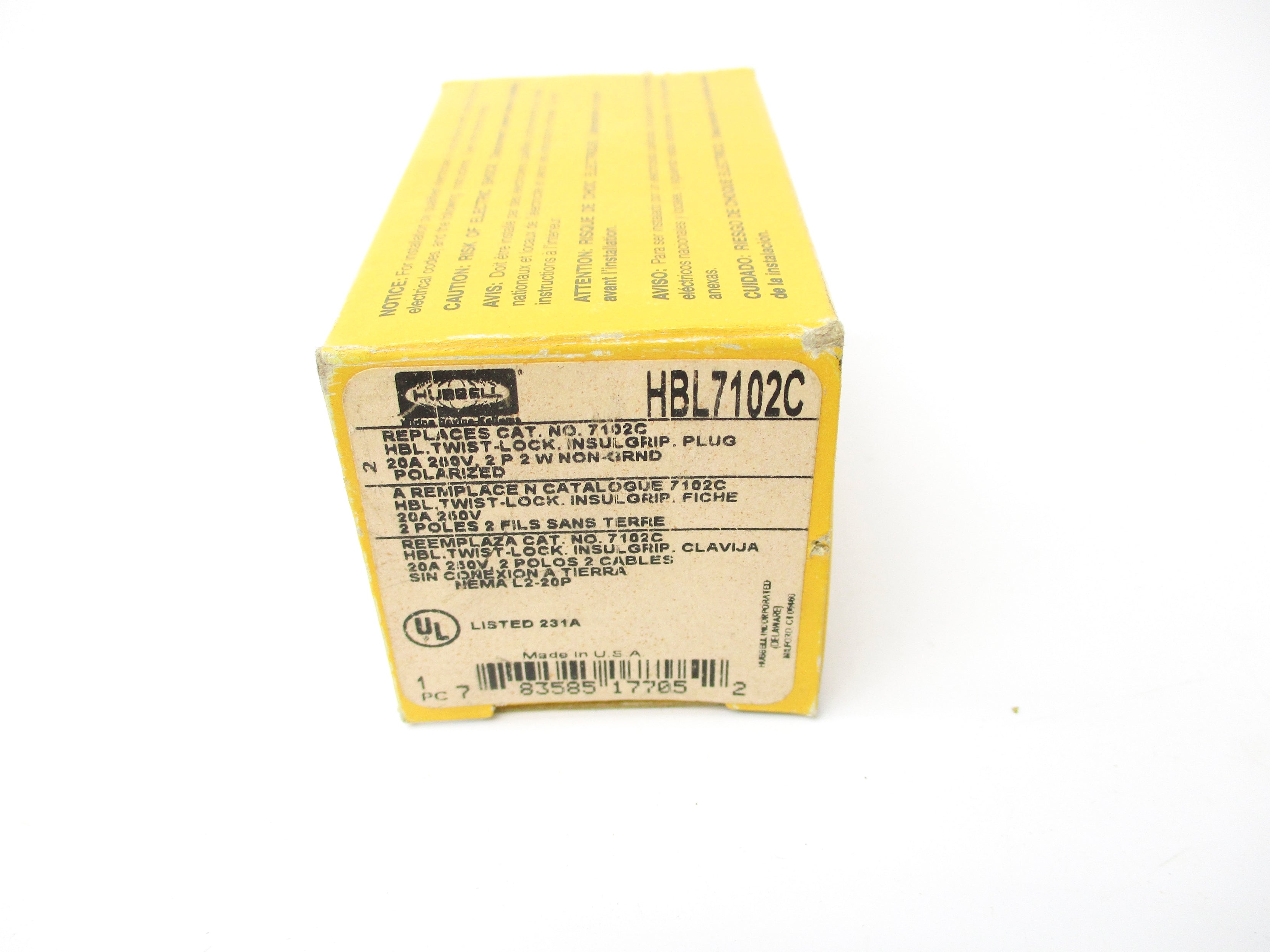 HUBBELL HBL7102C 250V 20A NSMP