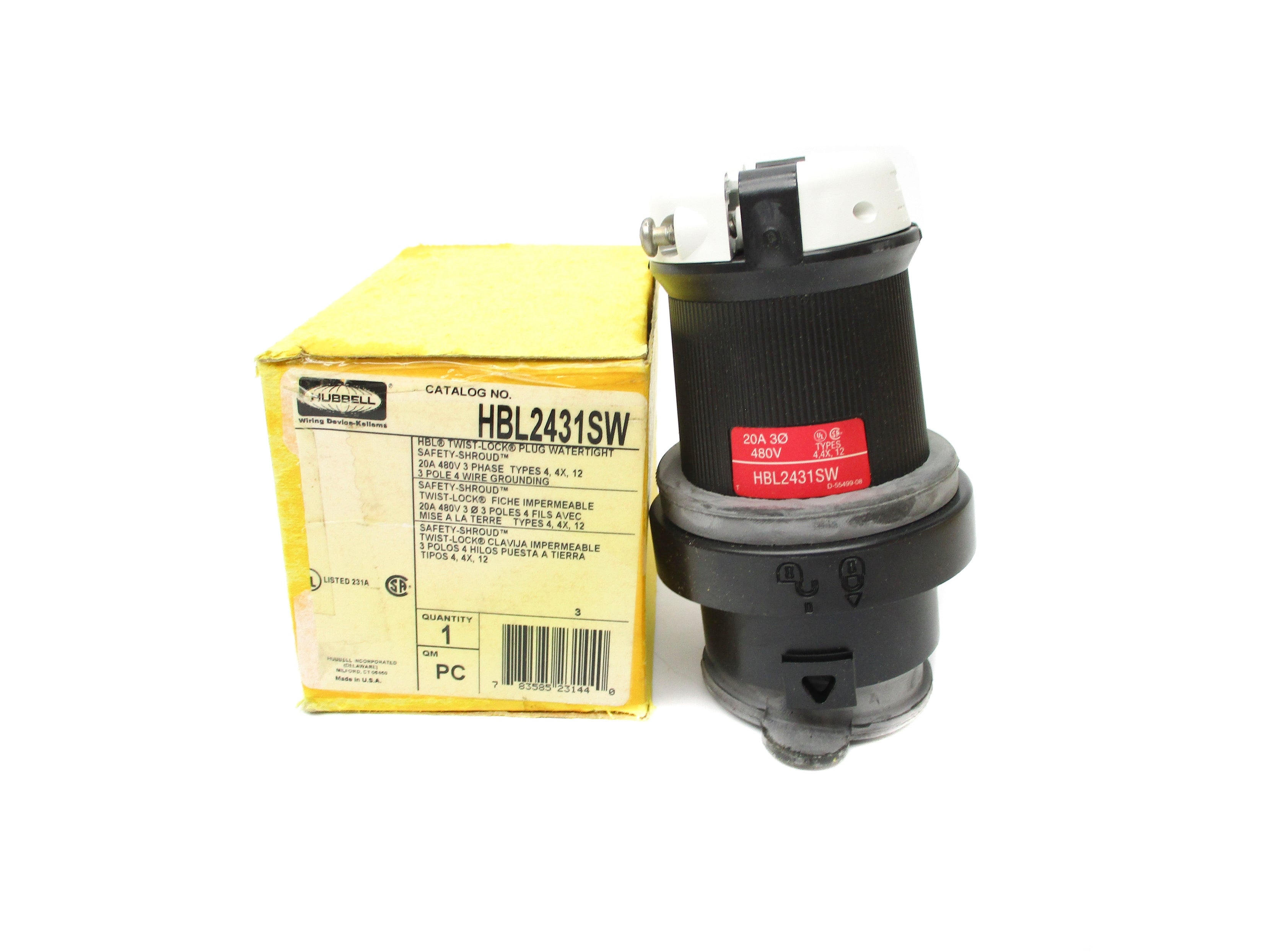 HUBBELL HBL2431SW 480V 20A NSMP