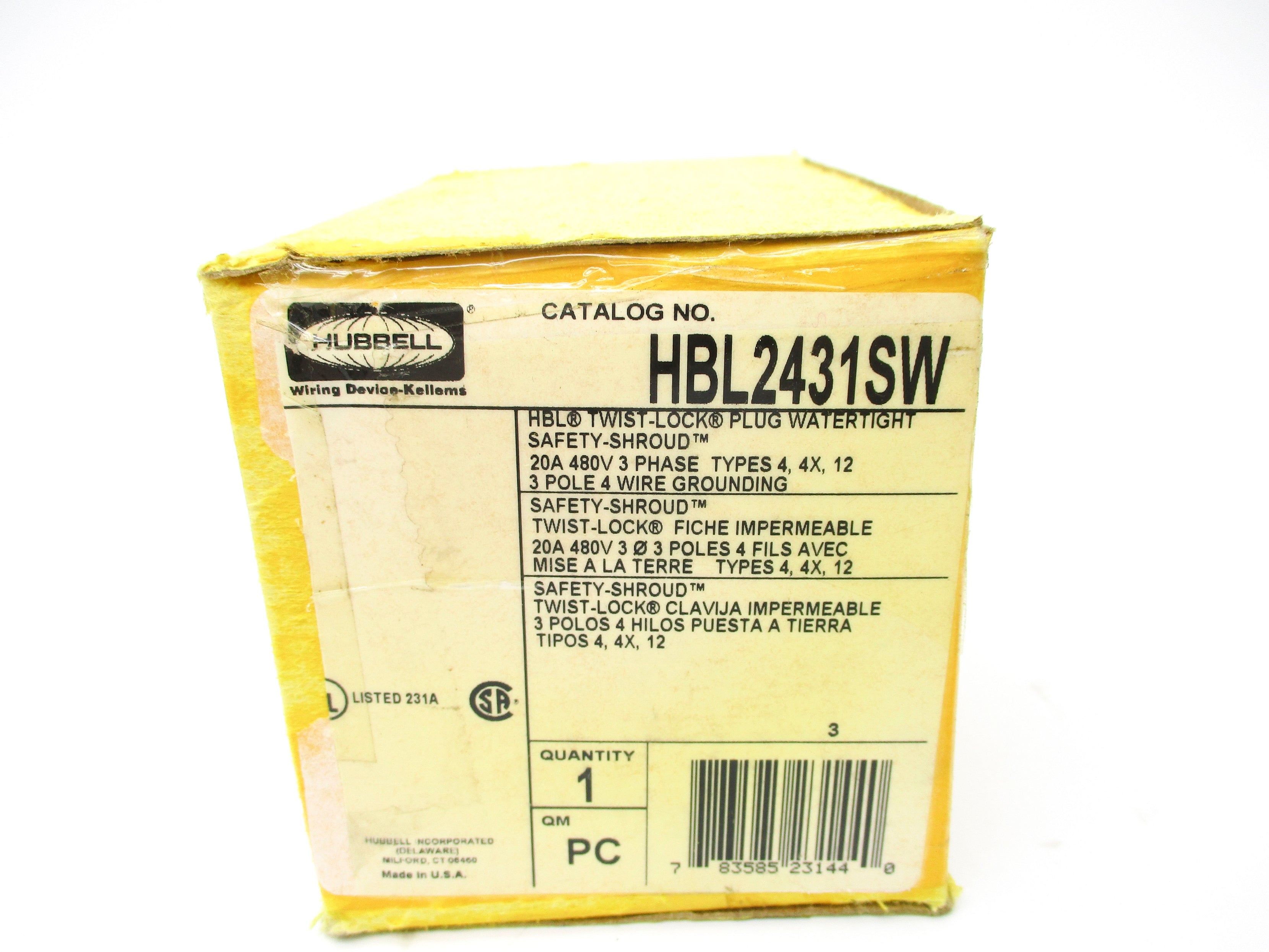 HUBBELL HBL2431SW 480V 20A NSMP