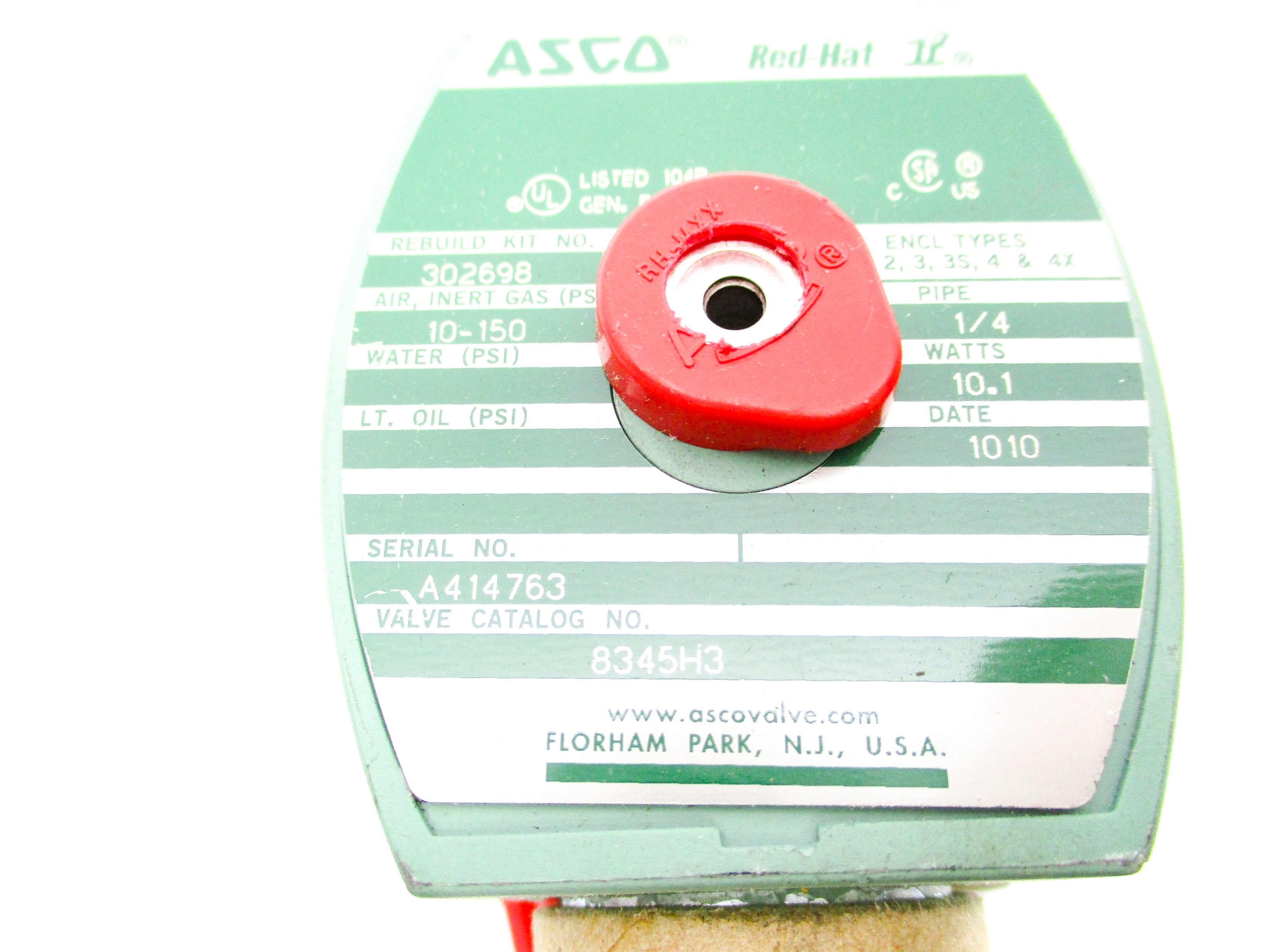 ASCO 8345H3 110/120V 10-150PSI 1/4" NSNP