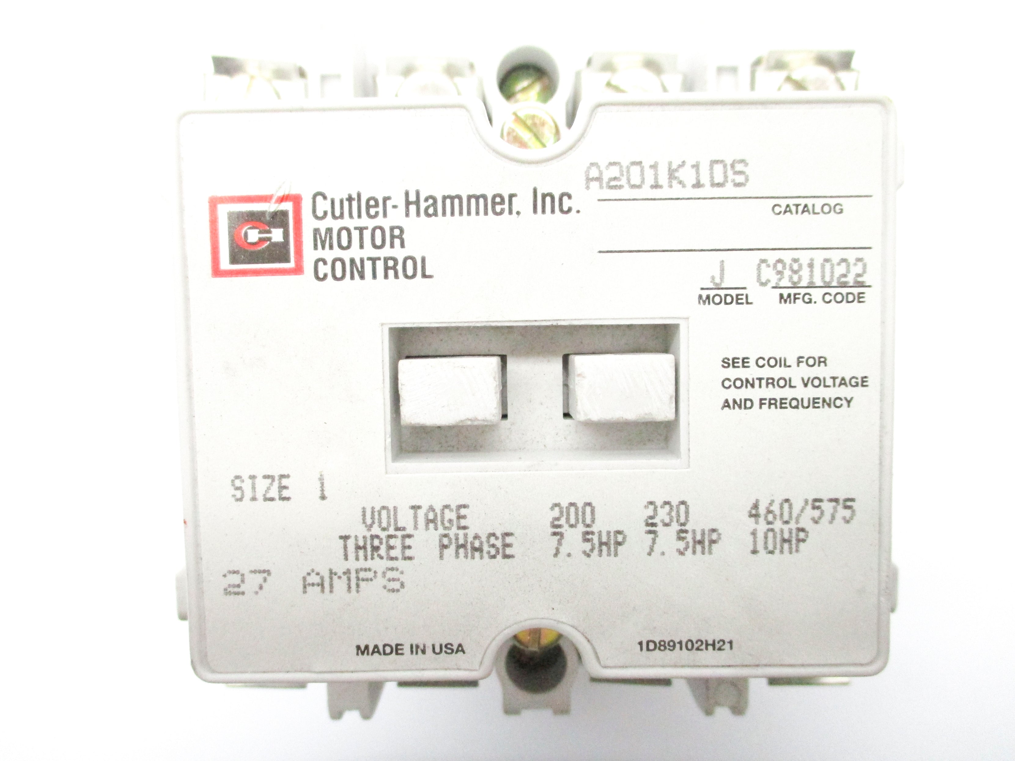 CUTLER HAMMER A201K1DS NSNP