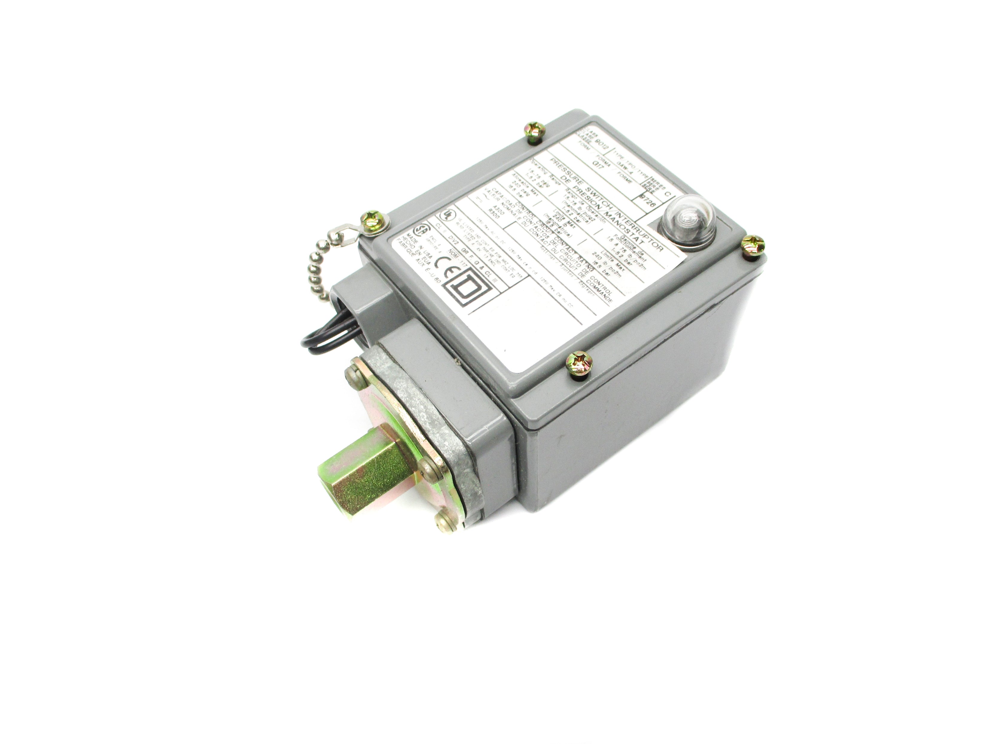 SQUARE D 9012GAW-4 SER. C 1.5-75PSI NSNP