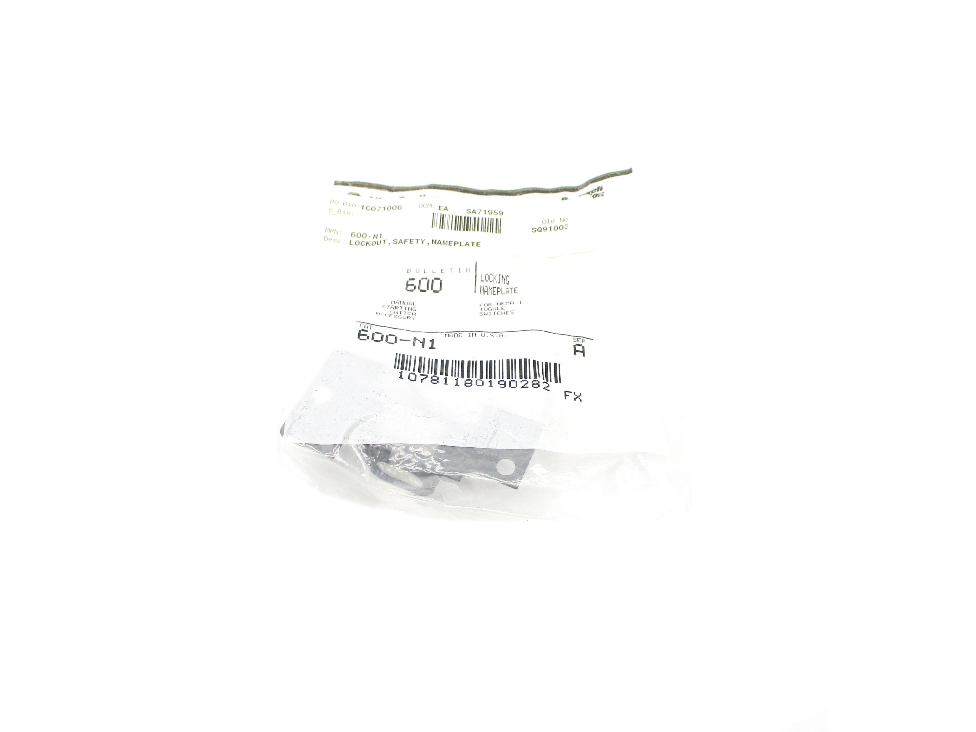 INDUSTRIAL SPARE PART 600-N1 SER. A NSMP
